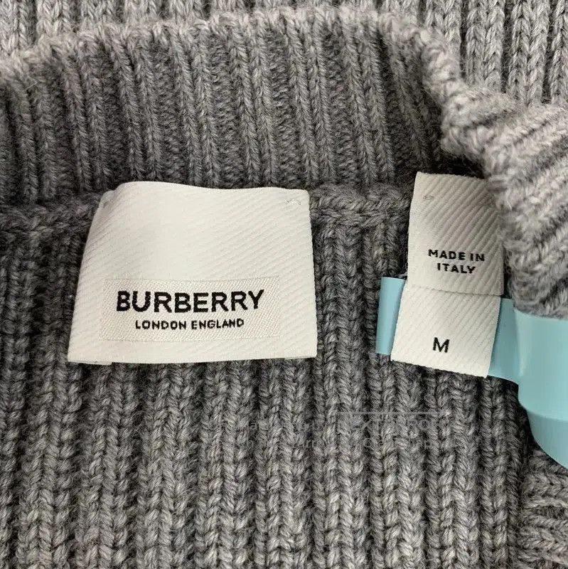 Burberry Burberry Gray Wool Knit Sweater with Logo. Size M / US 6-8 / IT 42-44 - 5 Thumbnail
