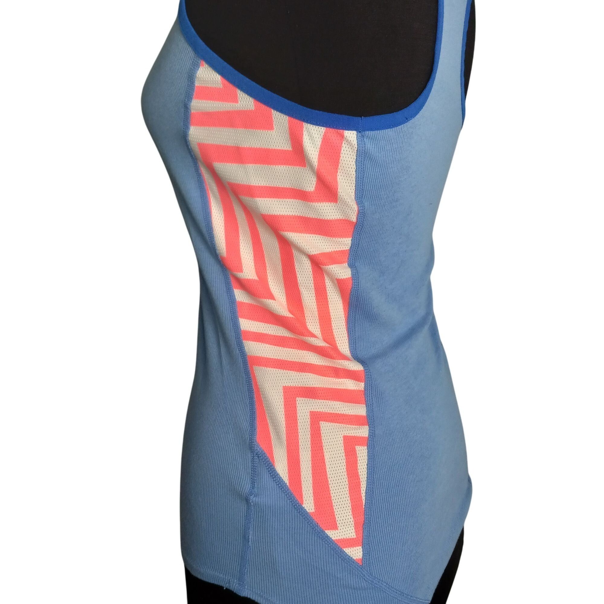 Nike Nike Dri Fit XS Tank Top Blue Racerback Coral Geometric Refl Size XS / US 0-2 / IT 36-38 - 3 Thumbnail