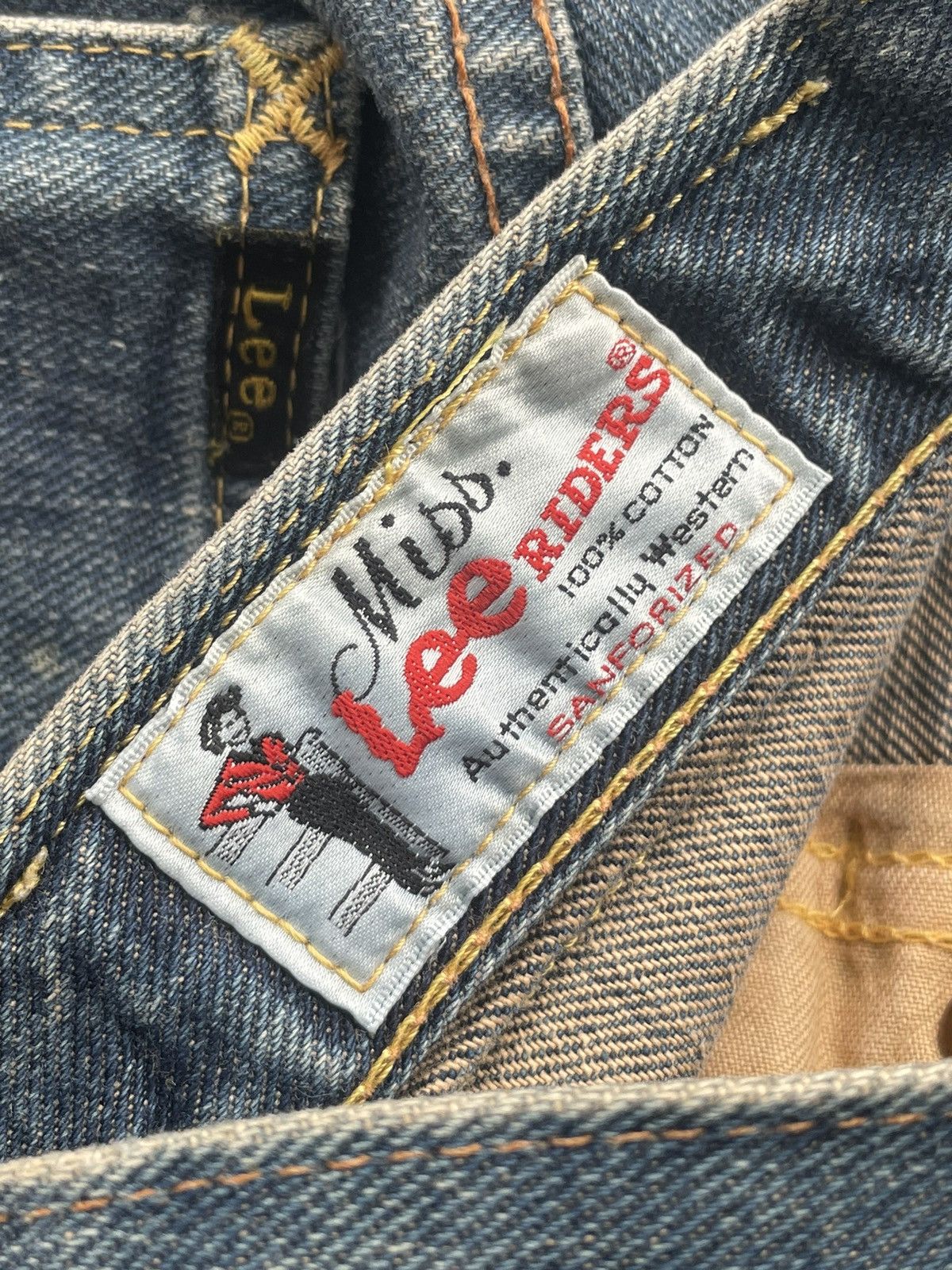 Lee × Vintage Vintage Miss Lee Riders Half Selvedge Denim Size 29" - 14 Thumbnail