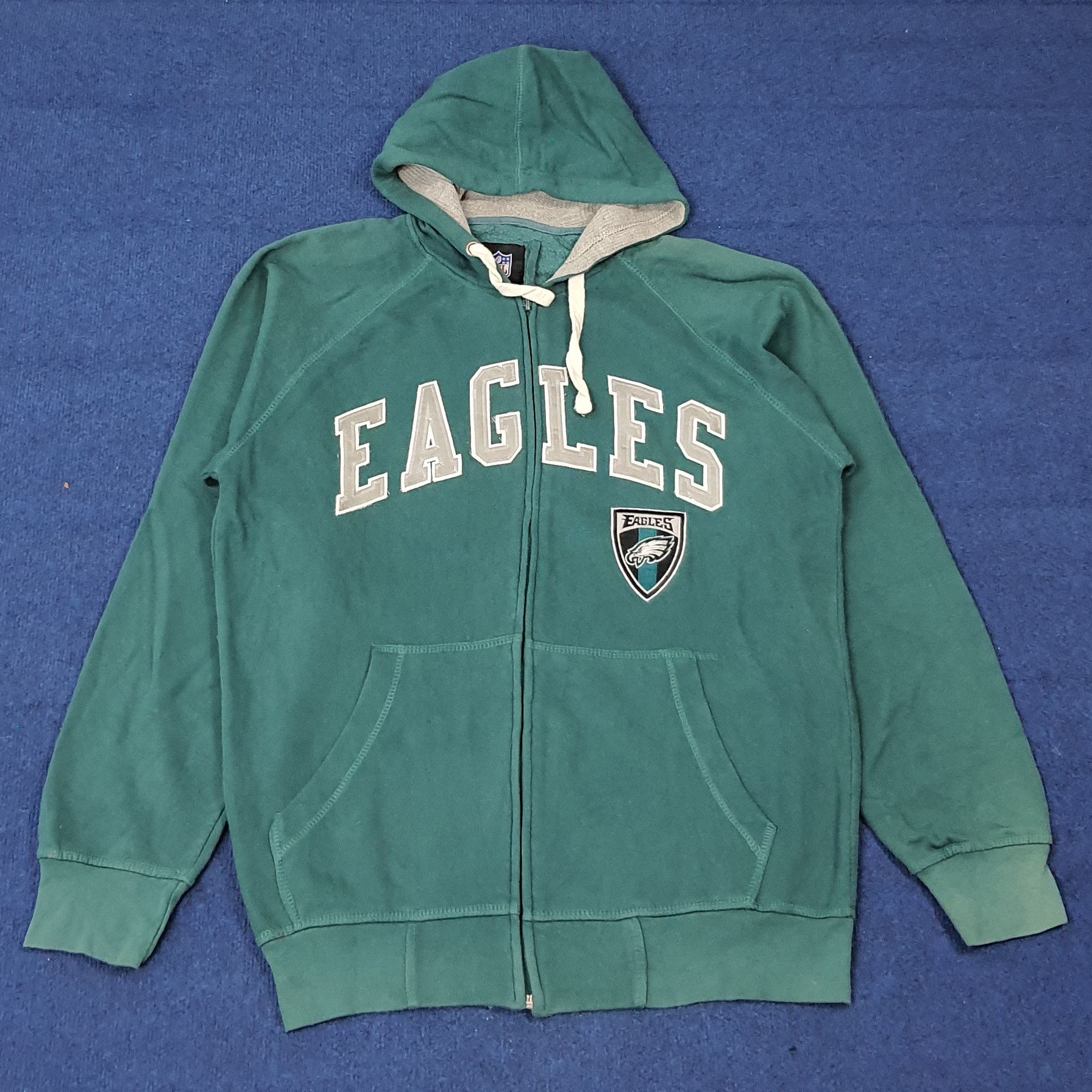 NFL Vintage NFL Eagles Sports Team Zipper Hoodie C270N13 Size US L / EU 52-54 / 3 - 1 Thumbnail