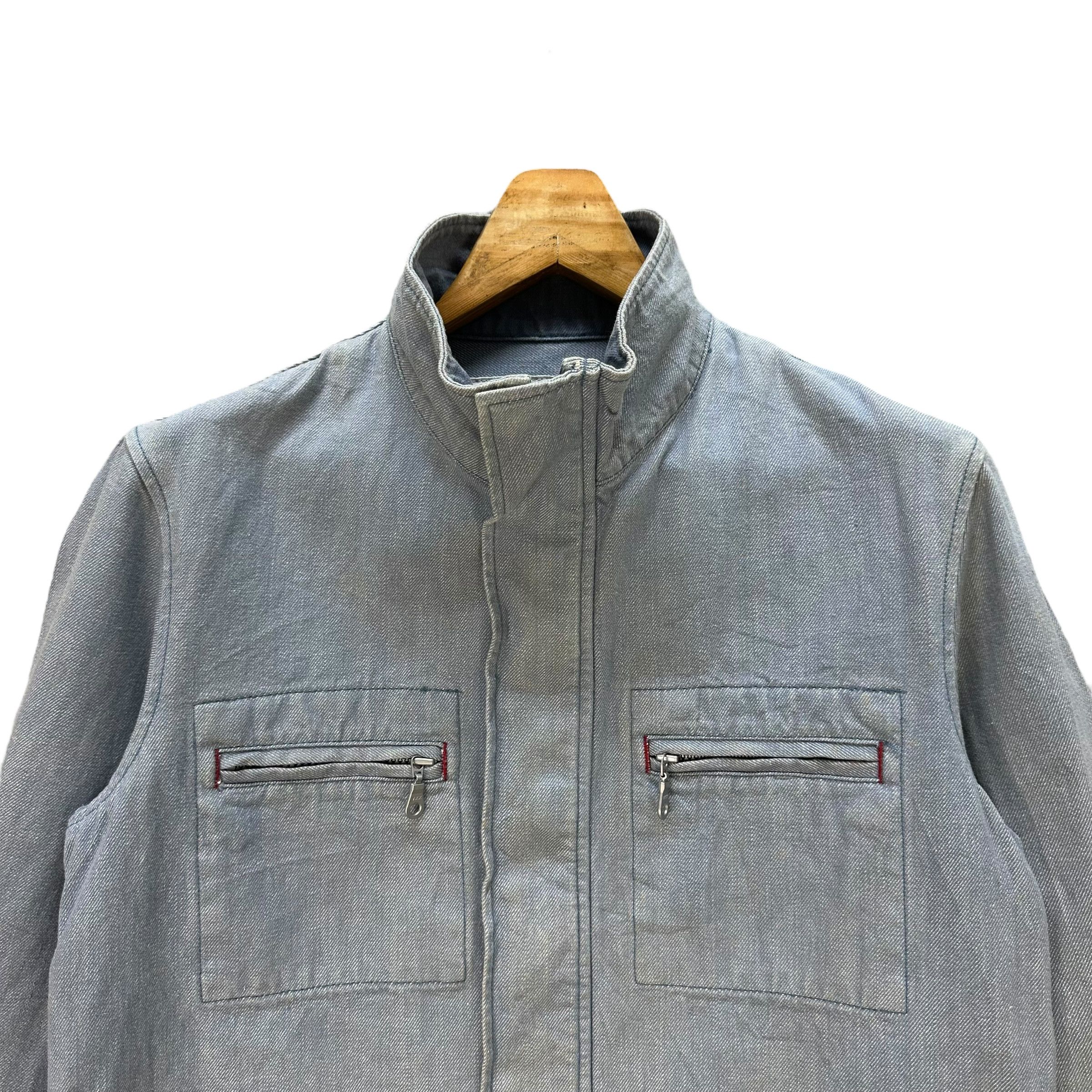 Marithe + Francois Girbaud Vintage MFG Stand Collar Selvedge Denim Jacket #A80-1918 Size US M / EU 48-50 / 2 - 2 Thumbnail