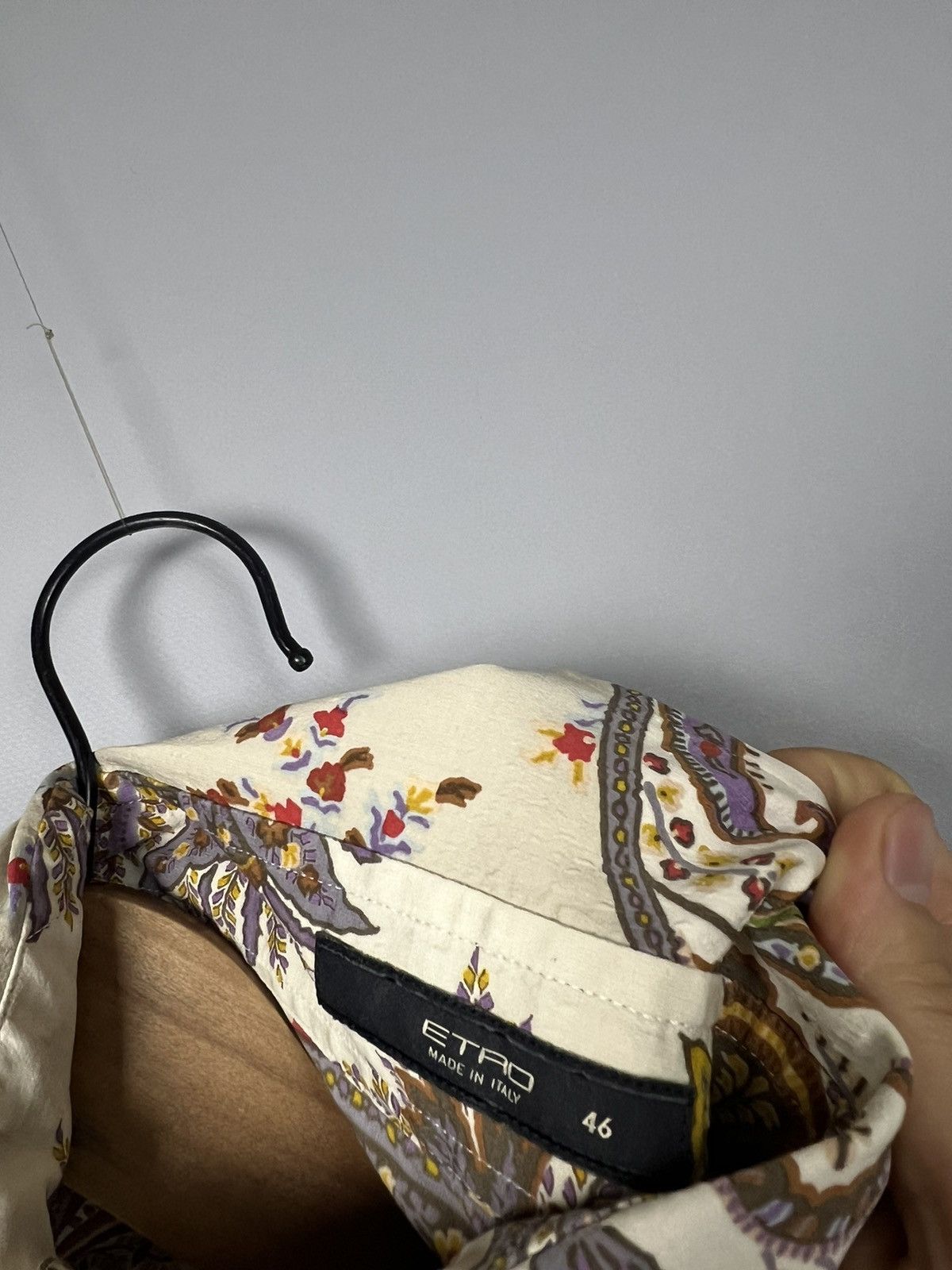 Etro Etro 46 Blouse Shirt Top Neutral Paisley floral print Size L / US 10 / IT 46 - 4 Thumbnail