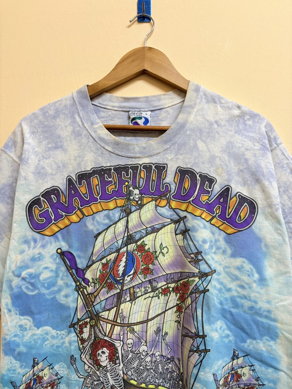 Grateful Dead × Liquid Blue Vintage 90s Grateful Dead Band Ship Of Fools Liquid Blue 93 Size US L / EU 52-54 / 3 - 3 Thumbnail