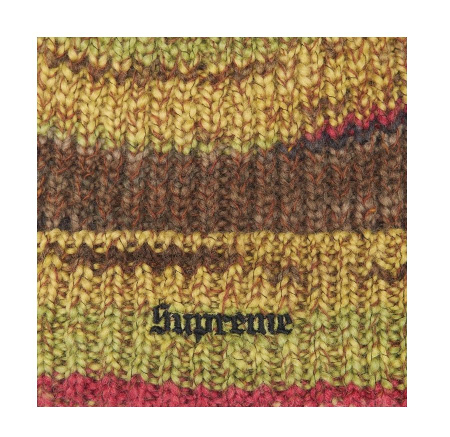 Supreme Supreme Space Dye Stripe Beanie in Yellow (FW24) Size ONE SIZE - 2 Thumbnail