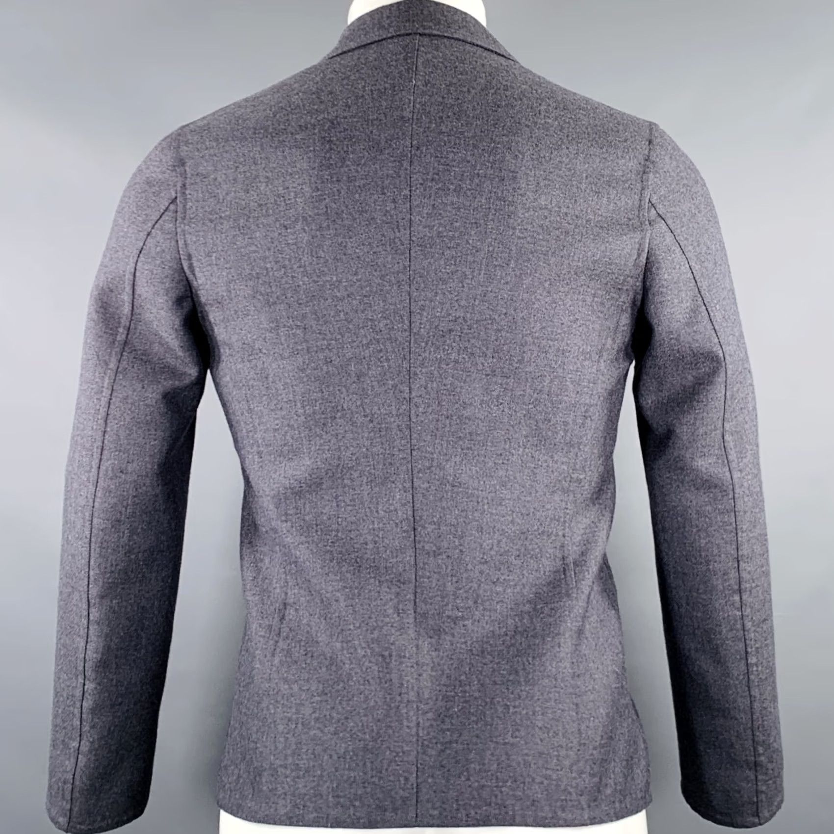 Jil Sander JIL SANDER Grey Wool Single Breasted Jacket Size 38 Size US XXS / EU 40 - 3 Thumbnail