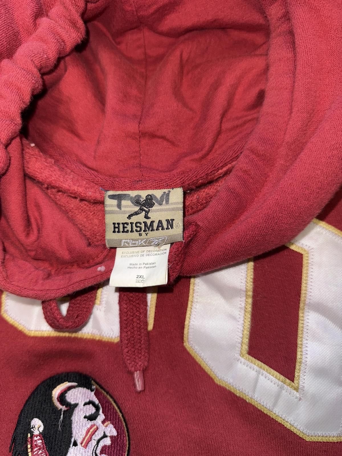 Unknown London Vintage FSU Maroon Hoodie Sweatshirt Size US XXL / EU 58 / 5 - 6 Thumbnail