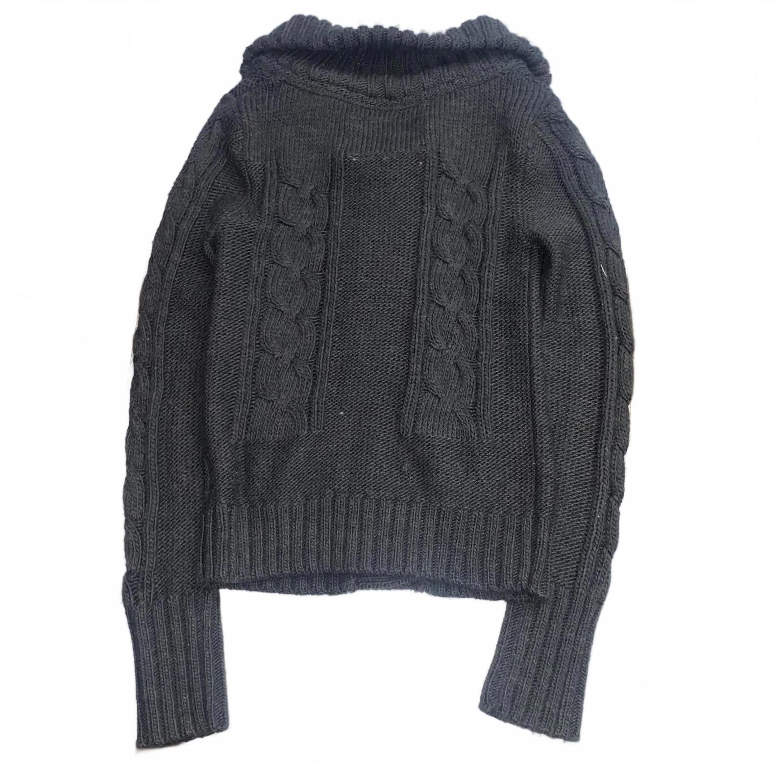 Aeropostale Y2k Chunky Grey Cable Knit Sweater Aeropostale Size M / US 6-8 / IT 42-44 - 2 Thumbnail