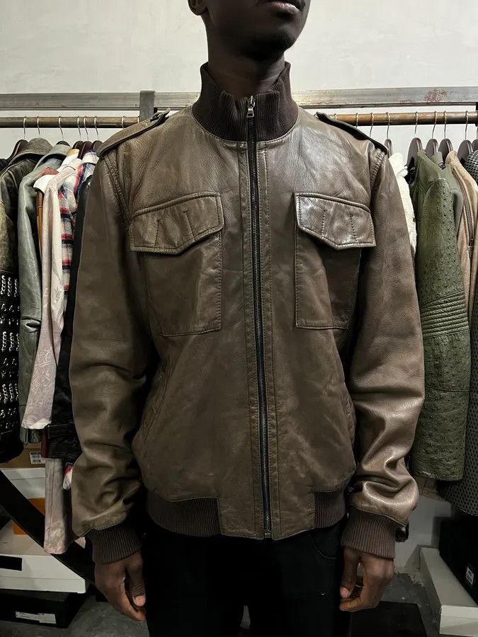 Prada FW2008 Prada Brown Leather Jacket Size US M / EU 48-50 / 2 - 2 Thumbnail