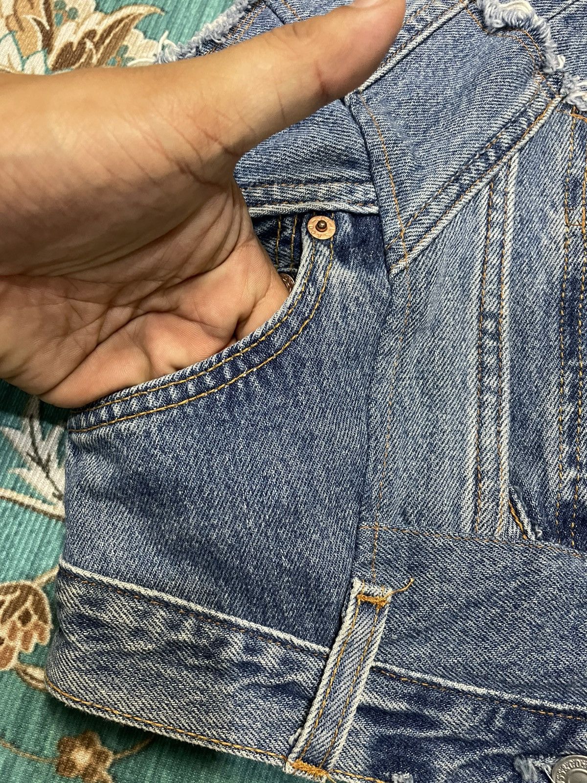 Japanese Brand Me Jane Costum Levis Denim Vest Size XS / US 0-2 / IT 36-38 - 6 Thumbnail