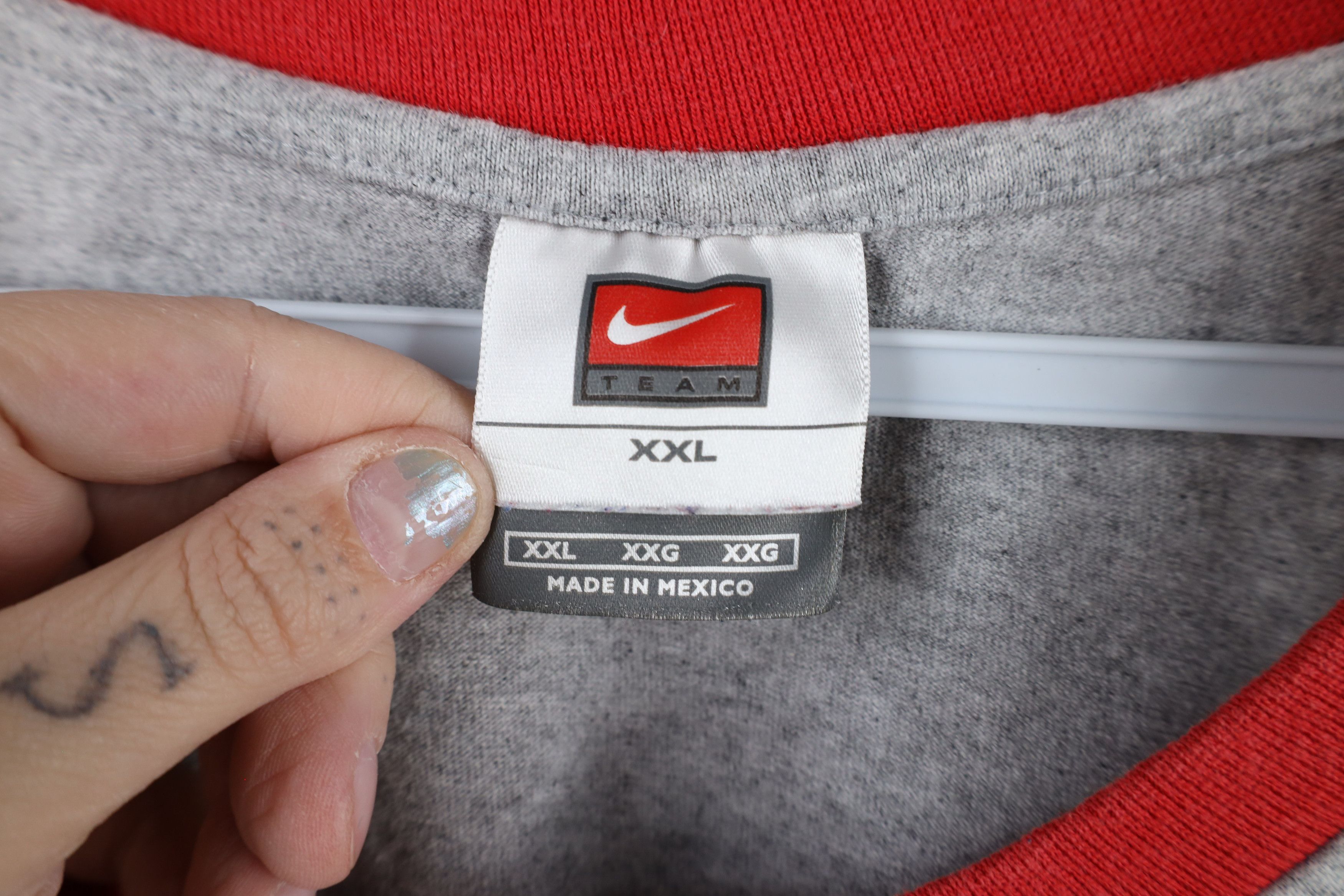 Nike × Vintage Vintage Nike Swoosh Ohio State University Raglan T-Shirt Size US XXL / EU 58 / 5 - 7 Thumbnail