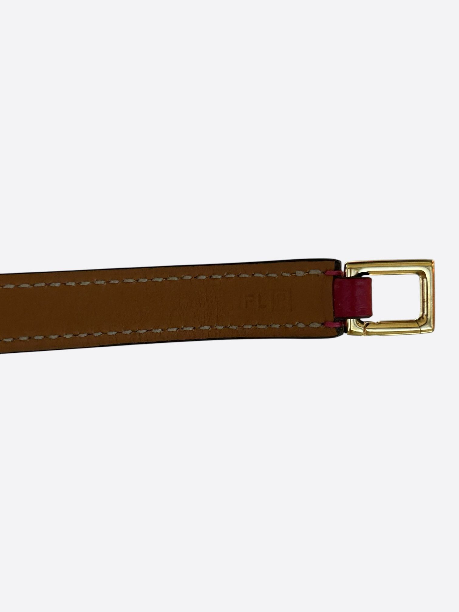 Hermes Pink Epsom & Gold Hardware Rivale Double Tour Bracelet Size ONE SIZE - 3 Thumbnail
