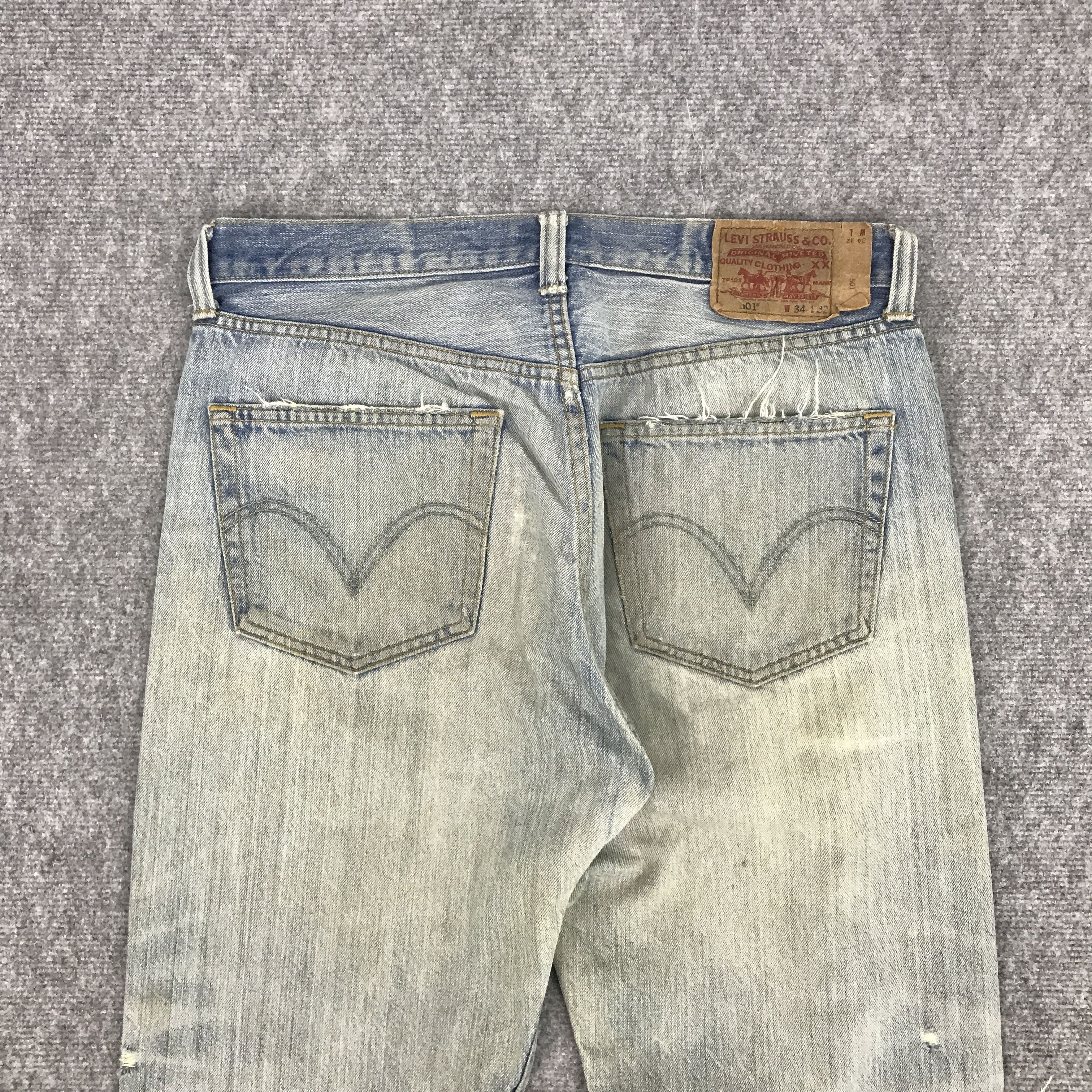 Levi's × Levi's Vintage Clothing LEVI'S 501 DISTRESSED DENIM JEANS PANTS Size US 32 / EU 48 - 5 Thumbnail