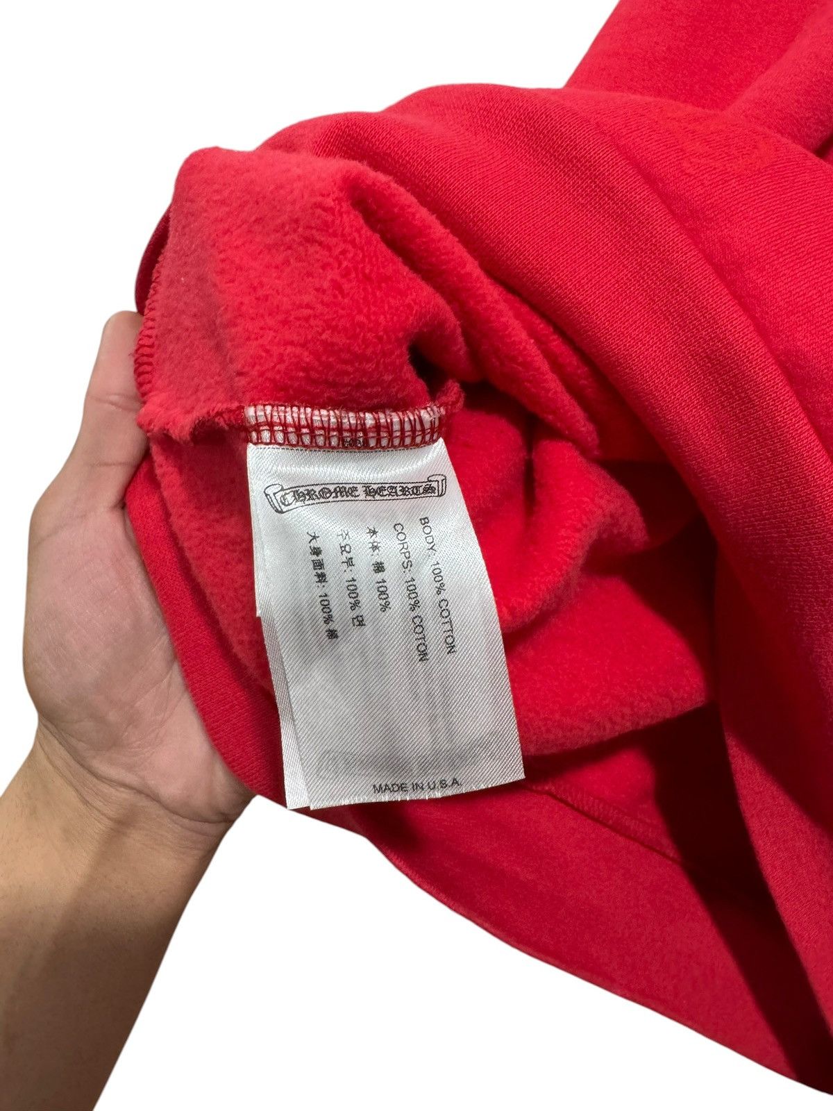 Chrome Hearts Chrome Hearts Online Exclusive Scroll Logo Hoodie Red Size US S / EU 44-46 / 1 - 12 Thumbnail