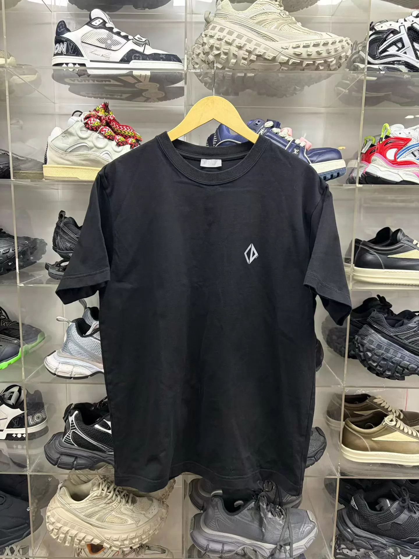 Dior DIOR 25 Black CD Diamond Cotton Crew Short Sleeve T-shirt L Size US L / EU 52-54 / 3 - 1 Thumbnail