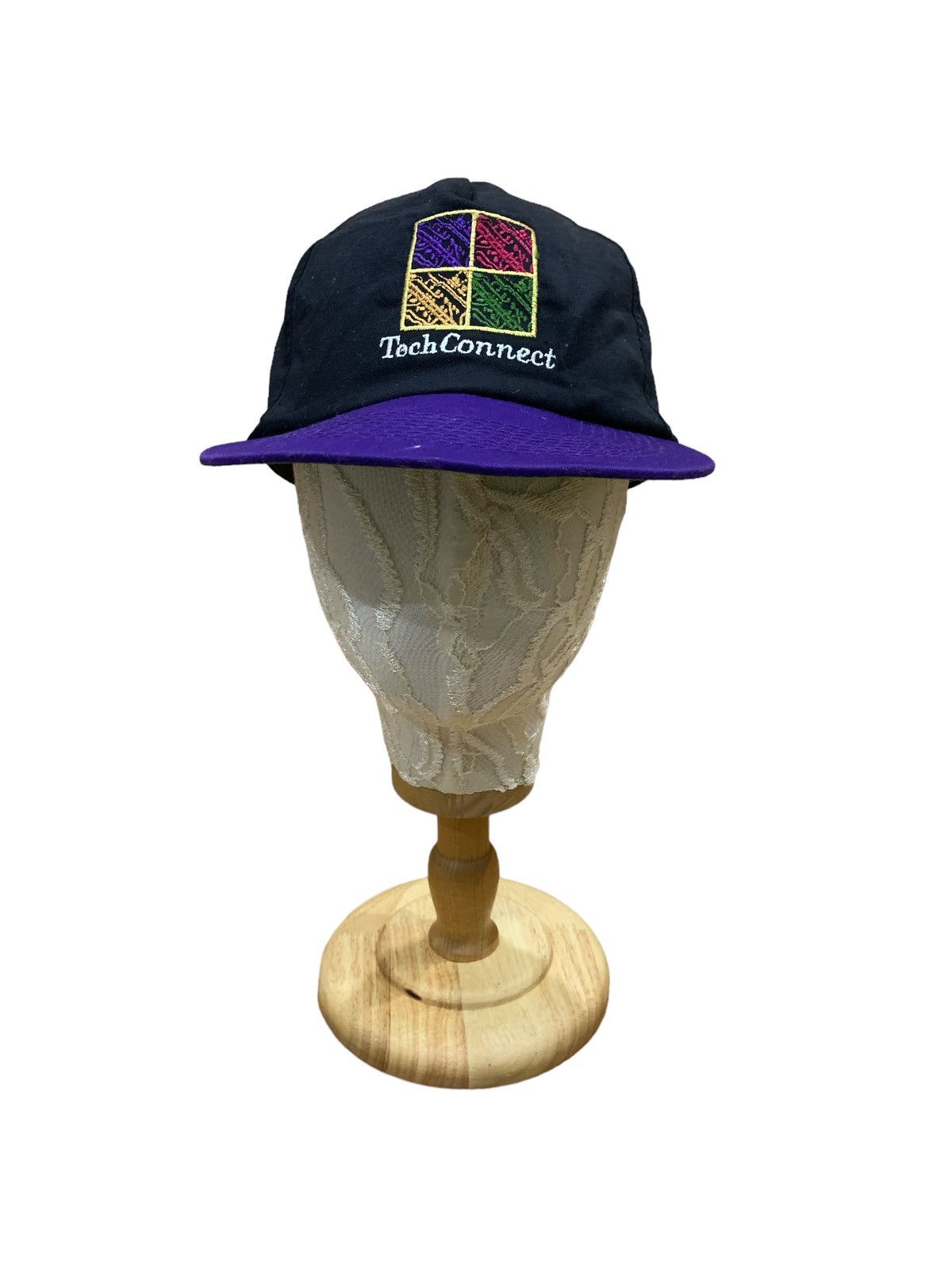 Apple VTG 1990s TECH CONNECT IBM SNAPBACK CAP HAT Size ONE SIZE - 4 Thumbnail