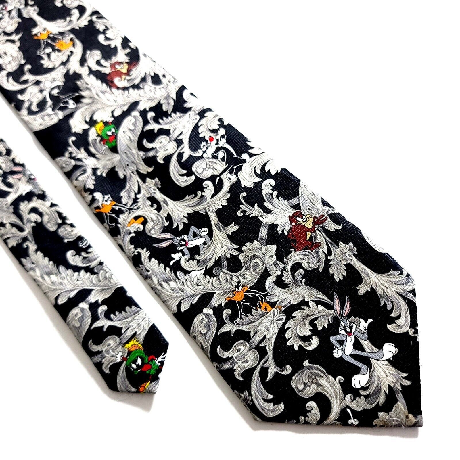 Warner Bros Looney Tunes Warner Brothers Polyester Black Baroque Print S Size ONE SIZE - 6 Thumbnail