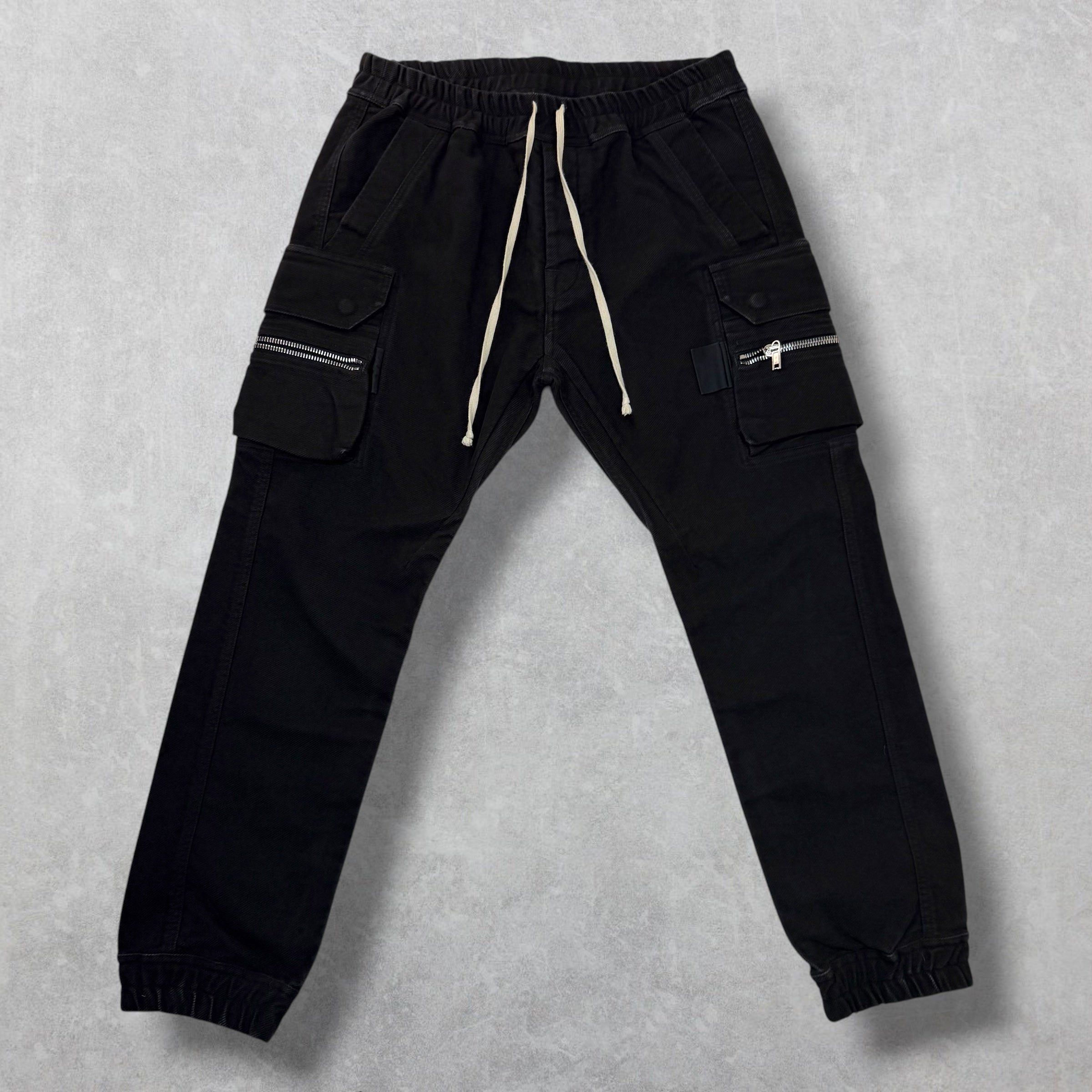 Rick Owens Rick Owens Mastodon Black Cargo Trousers 52 (L) Size US 36 / EU 52 - 1 Thumbnail