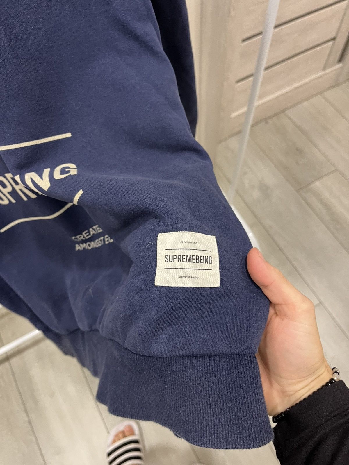 SUPREMEBEING Supremebeing Face Sweatshirt Blue Y2K Rare Size US L / EU 52-54 / 3 - 5 Thumbnail