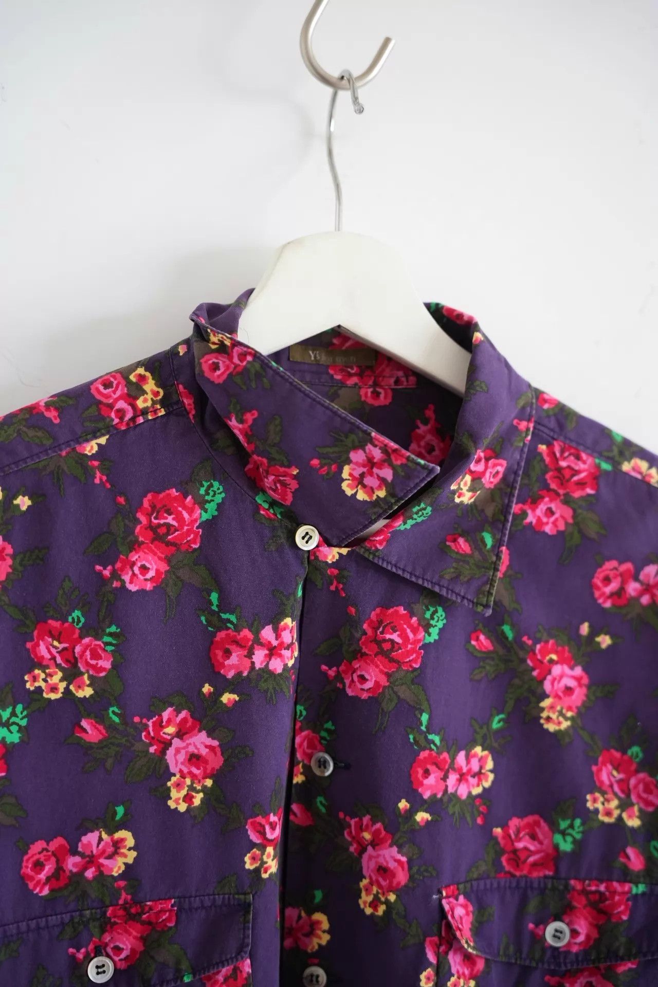 Yohji Yamamoto Yohji Yamamoto 90s Y's for men Rose Print Cotton Shirt OS Size US M / EU 48-50 / 2 - 4 Thumbnail