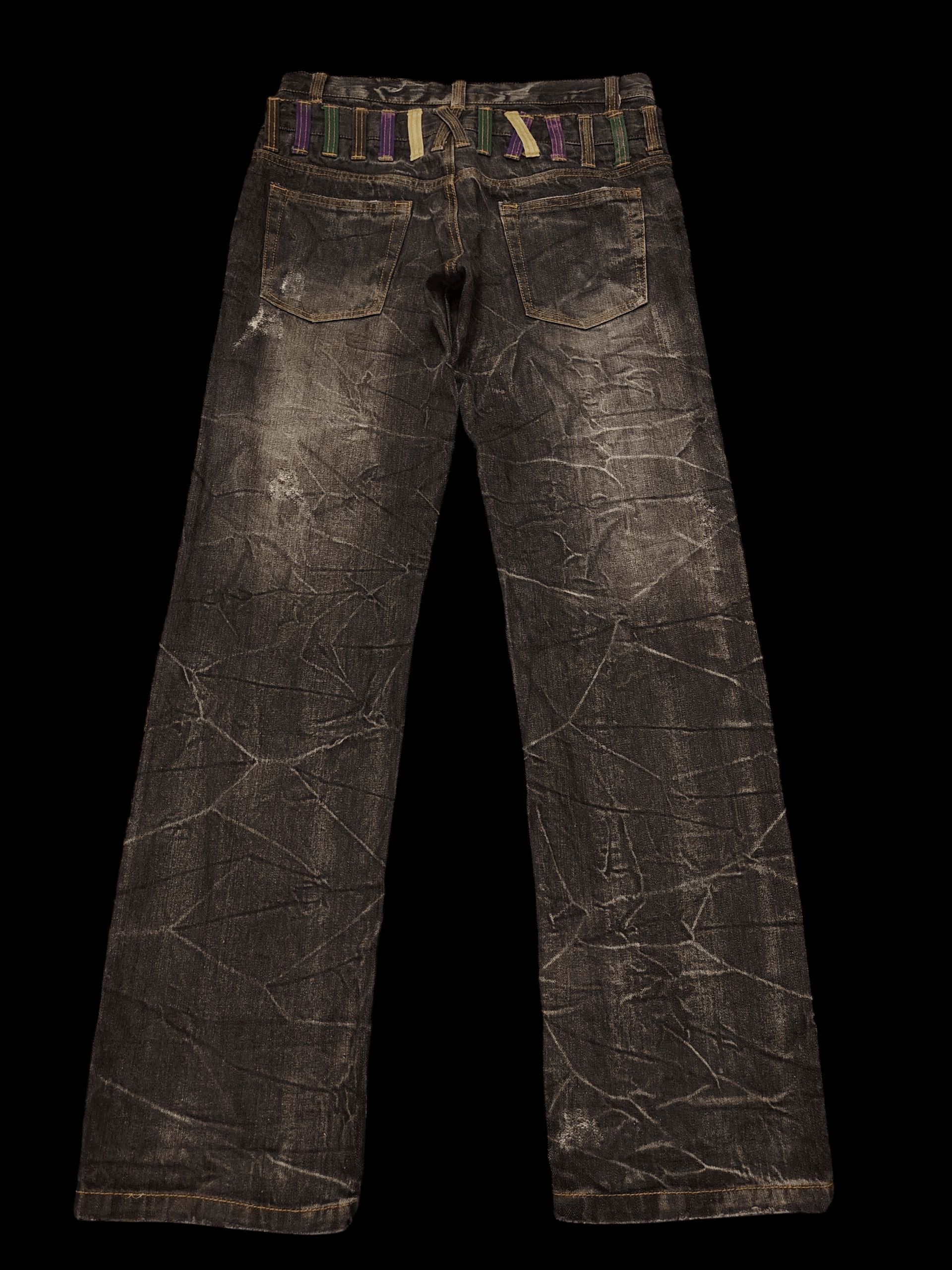 Who Decides War Double Waist Japanese Nylaus Clothing Mudwash Clawmark Sick Size US 32 / EU 48 - 2 Thumbnail