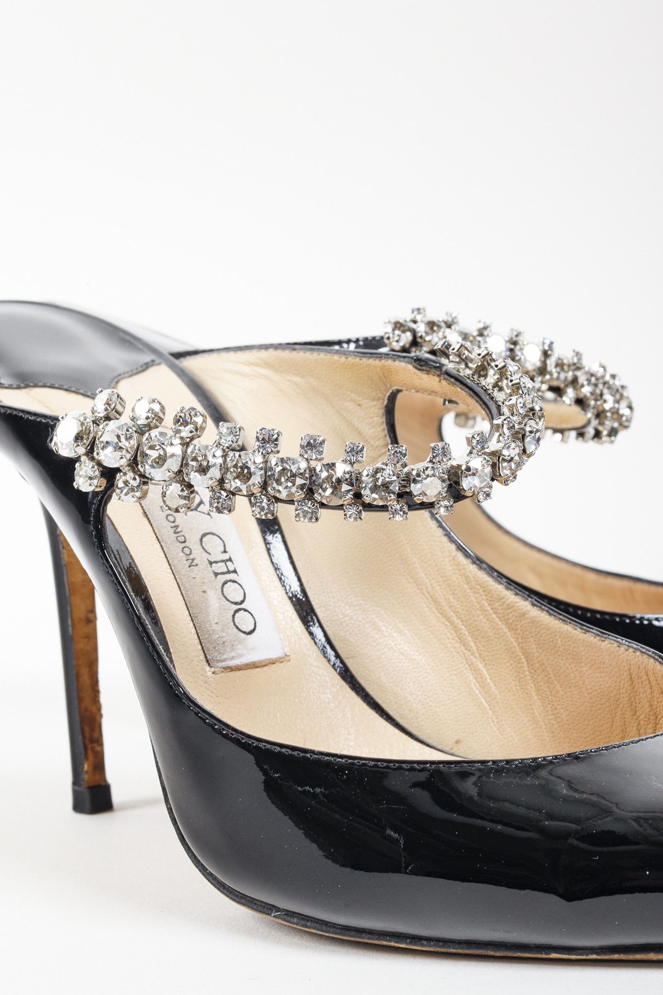 Jimmy Choo Jimmy Choo Black Bling 100 Mules Size US 7 / IT 37 - 6 Thumbnail