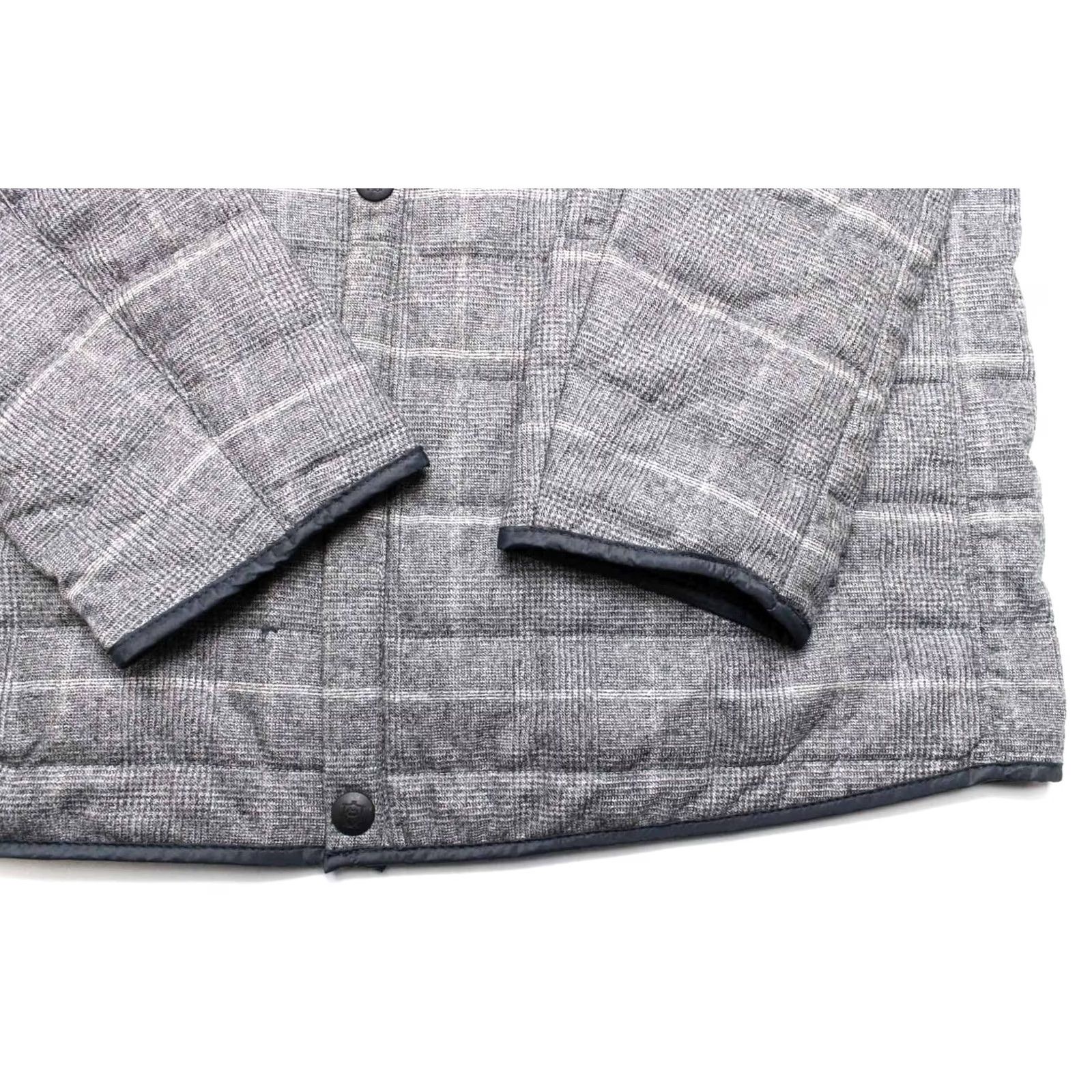 Massimo Dutti Massimo Dutti Jacket Men's Quilted Medium Inner Pockets Snap Buttons Grey Check Wool Padded Lined Regular Size US M / EU 48-50 / 2 - 5 Thumbnail