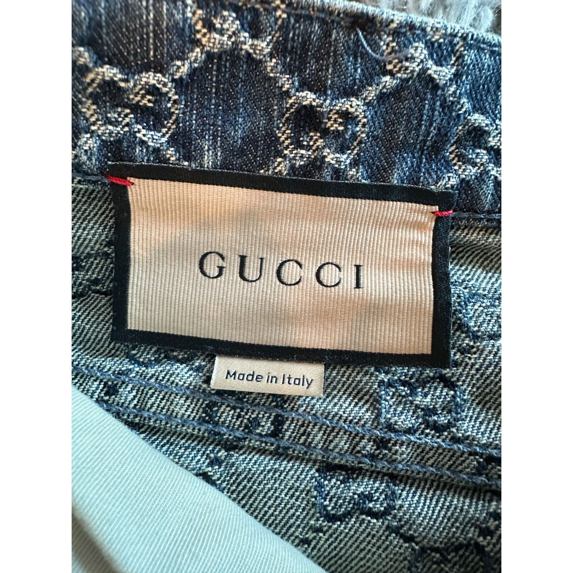 Gucci Gucci monogram denim mid skirt size 42 Size M / US 6-8 / IT 42-44 - 3 Thumbnail