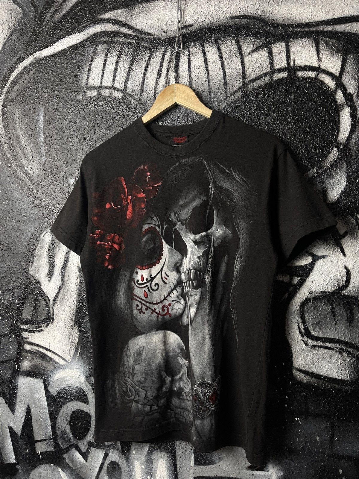 Other Vintage Spiral Direct Avant Garde Gothic Over Print T-Shirt Size US S / EU 44-46 / 1 - 1 Thumbnail