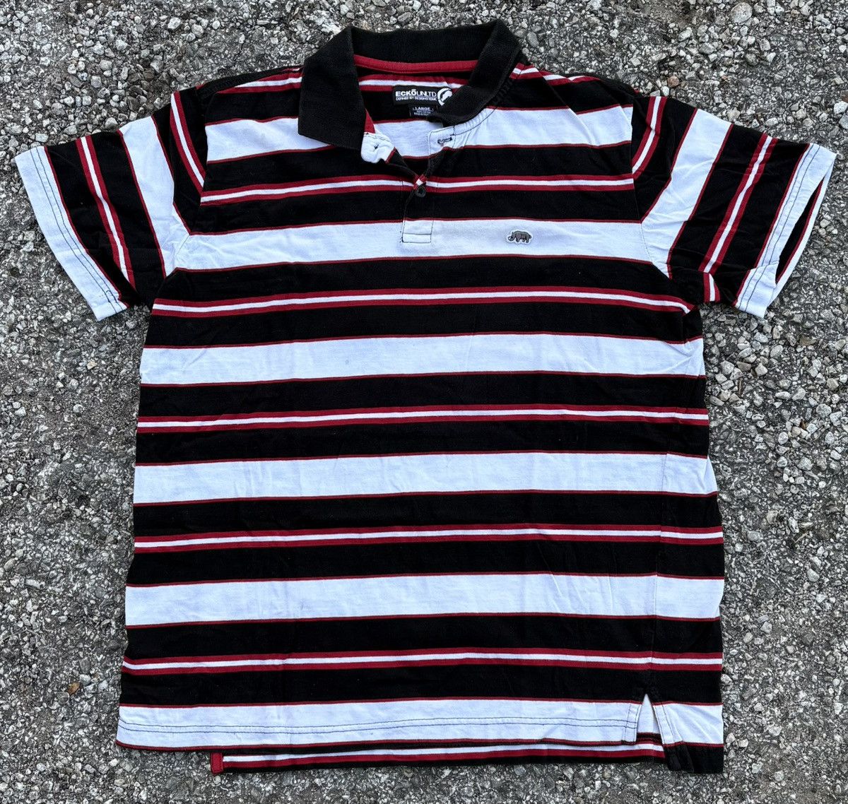 Ecko Unltd. Ecko Unlimited Black Red White Polo Size US L / EU 52-54 / 3 - 1 Thumbnail