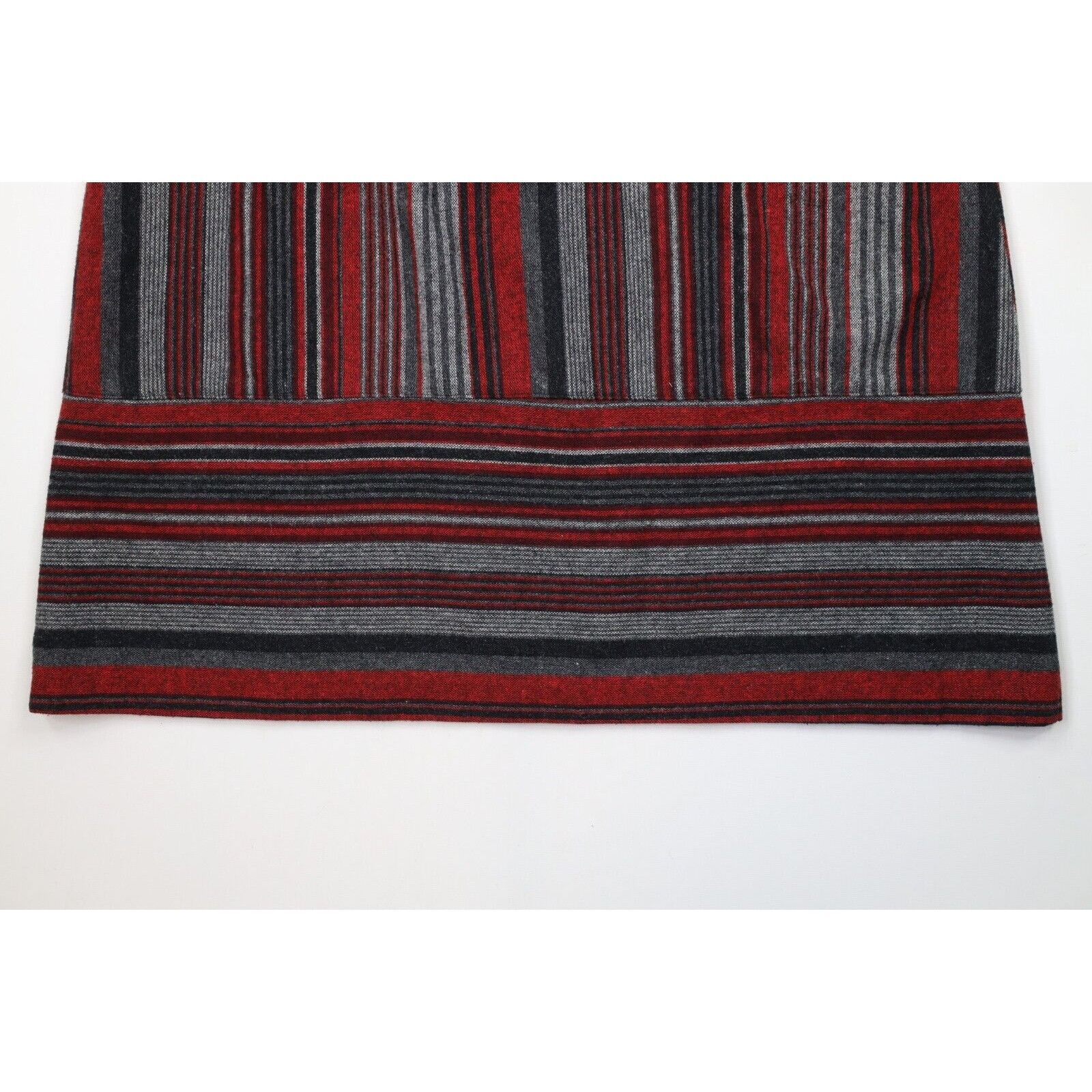Vintage Vintage 70s Streetwear Wool Blend Tweed Striped Skirt Size 38" / US 16 / IT 52 - 9 Thumbnail