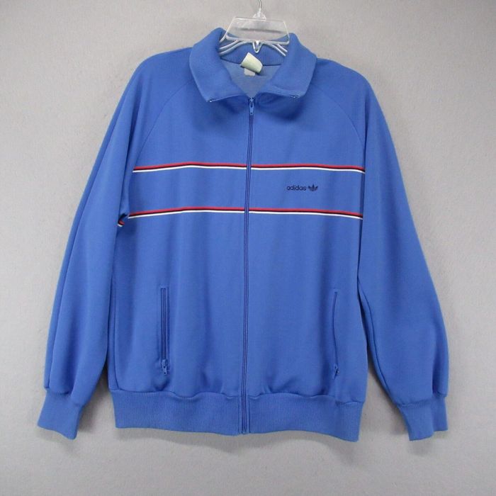 Adidas VINTAGE Adidas Jacket Adult Large Blue Track Jacket Suit Top 80s ...