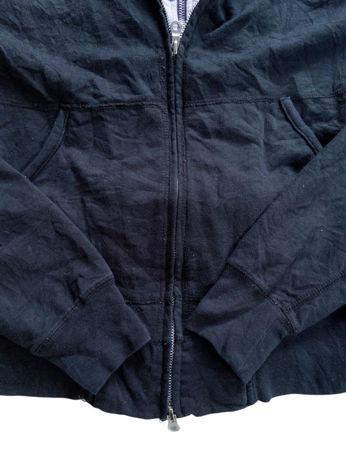 Japanese Brand JAPANESE DOUBLE LAYER STRIPED ZIP HOODIE by DESIO Size US M / EU 48-50 / 2 - 10 Thumbnail