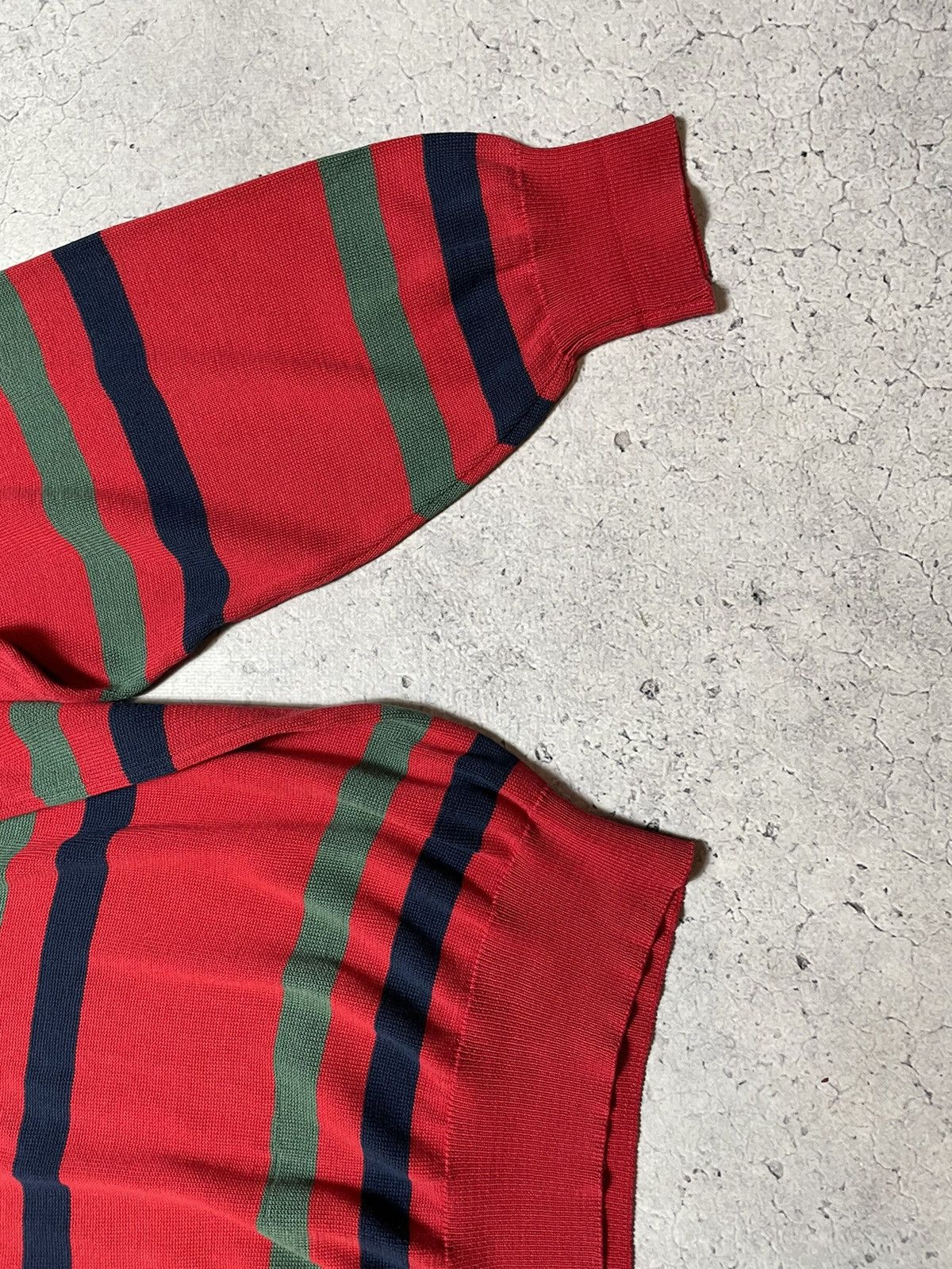 Lacoste × Vintage Vintage Striped Lacoste Chemise Sweater Y2K Made In France Size US XL / EU 56 / 4 - 4 Thumbnail