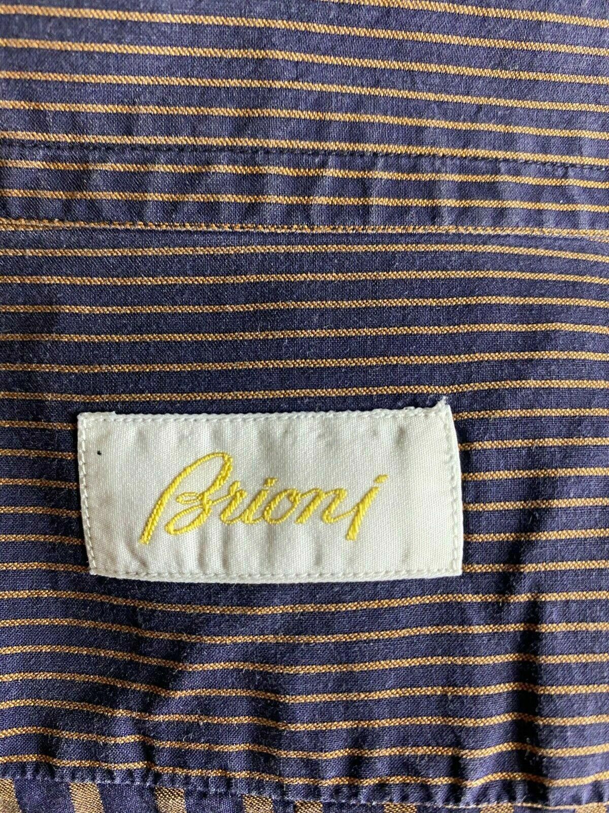 Brioni Men Brioni Stripe One Pocket Button Up Dress Shirt Size US M / EU 48-50 / 2 - 10 Thumbnail