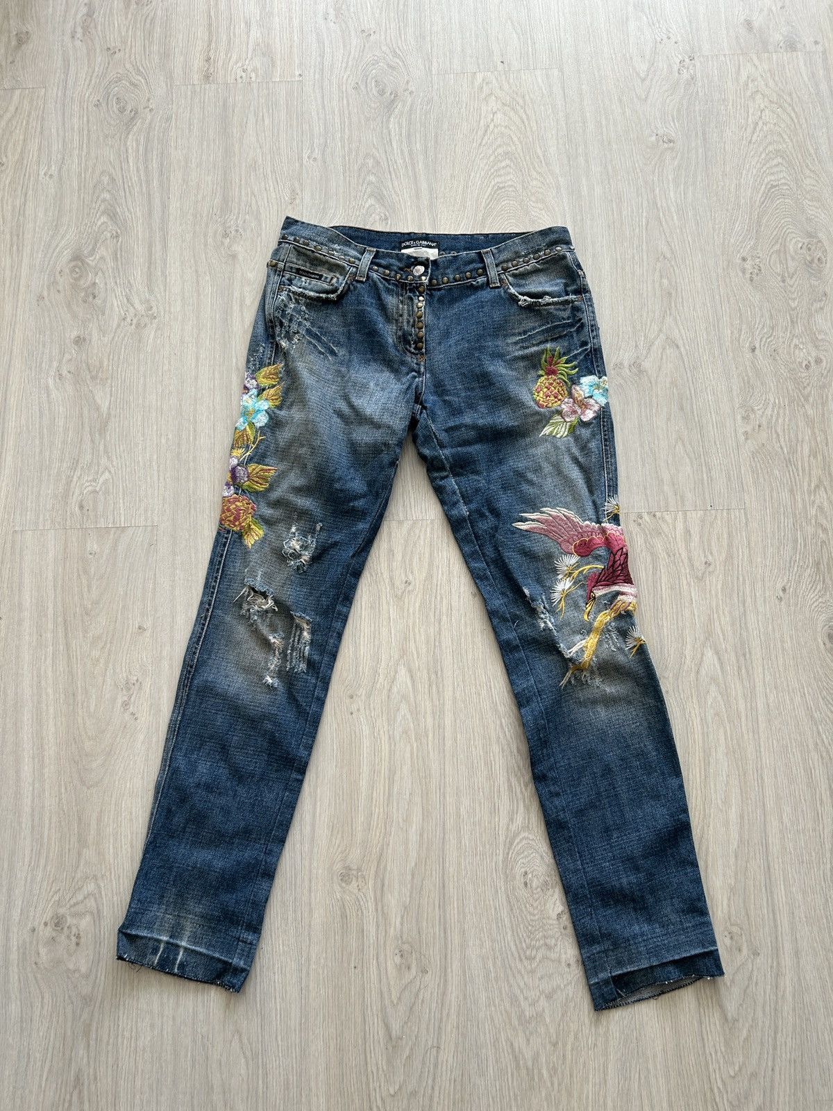 Dolce & Gabbana Dolce & Gabanna Hawaii Jeans 2000s Size 30" / US 8 / IT 44 - 2 Thumbnail