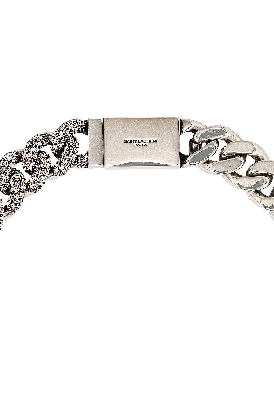 Saint Laurent Paris o1bcso1str0525 Size: L /Curb Chain Necklace in Silver Size ONE SIZE - 3 Thumbnail