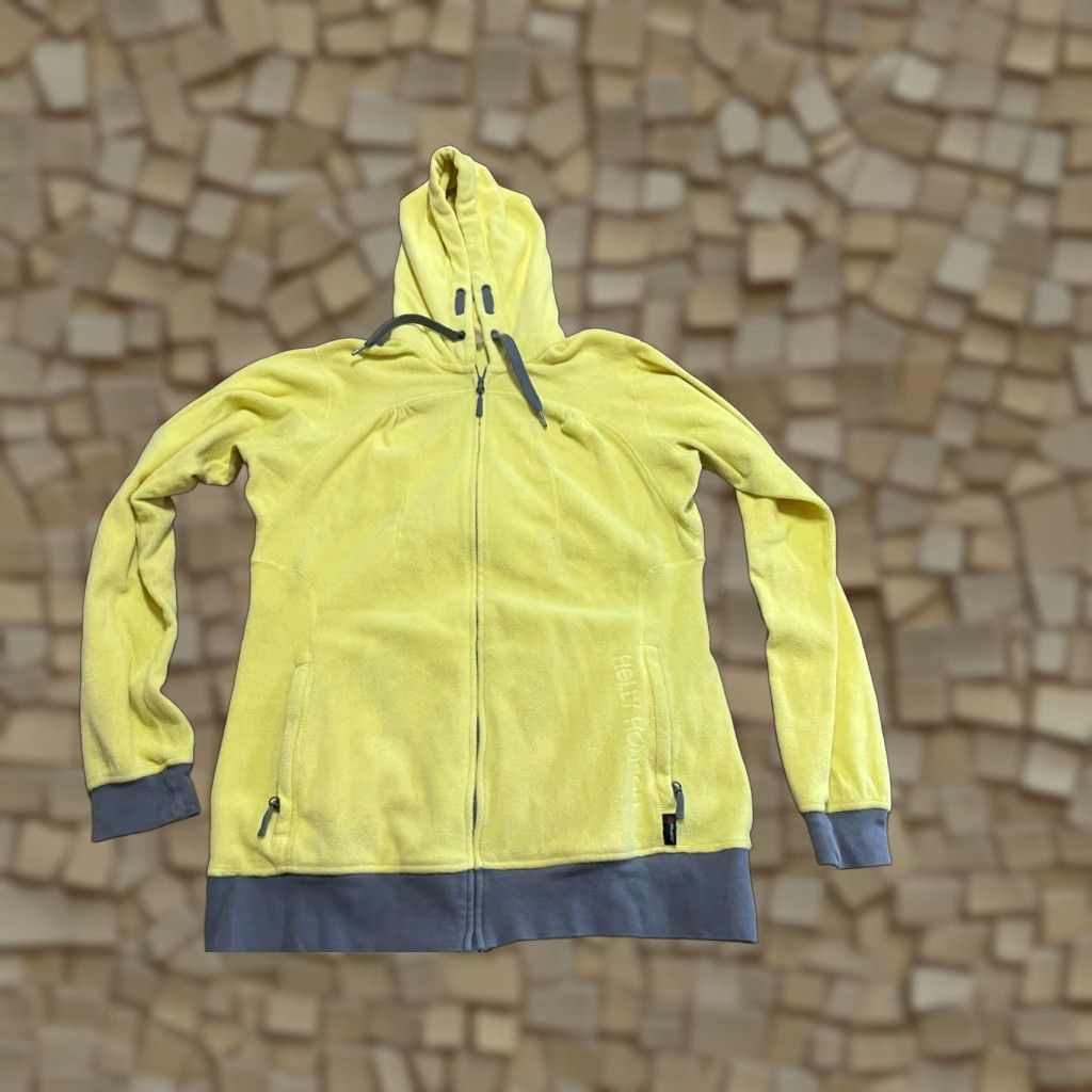 Helly Hansen Helly Hansen Hoodie Womens XL Yellow Full Zip Long Sleeve Pockets Modern Casual Size XL / US 12-14 / IT 48-50 - 1 Thumbnail
