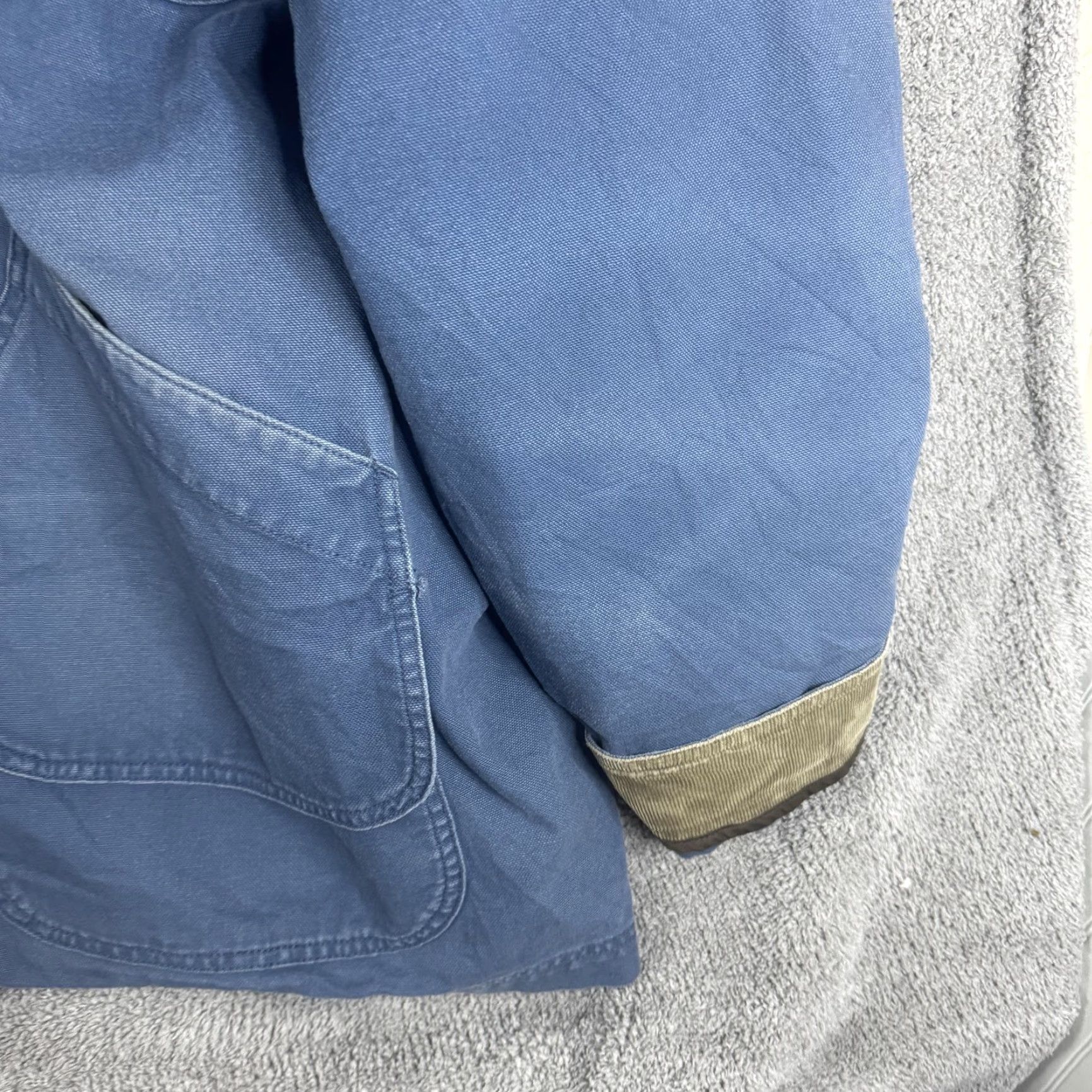 Vintage VINTAGE L.L.Bean Coat Mens 2XL Blue Canvas Corduroy Collar Tiger Patch 90s Coat Size US XXL / EU 58 / 5 - 3 Thumbnail