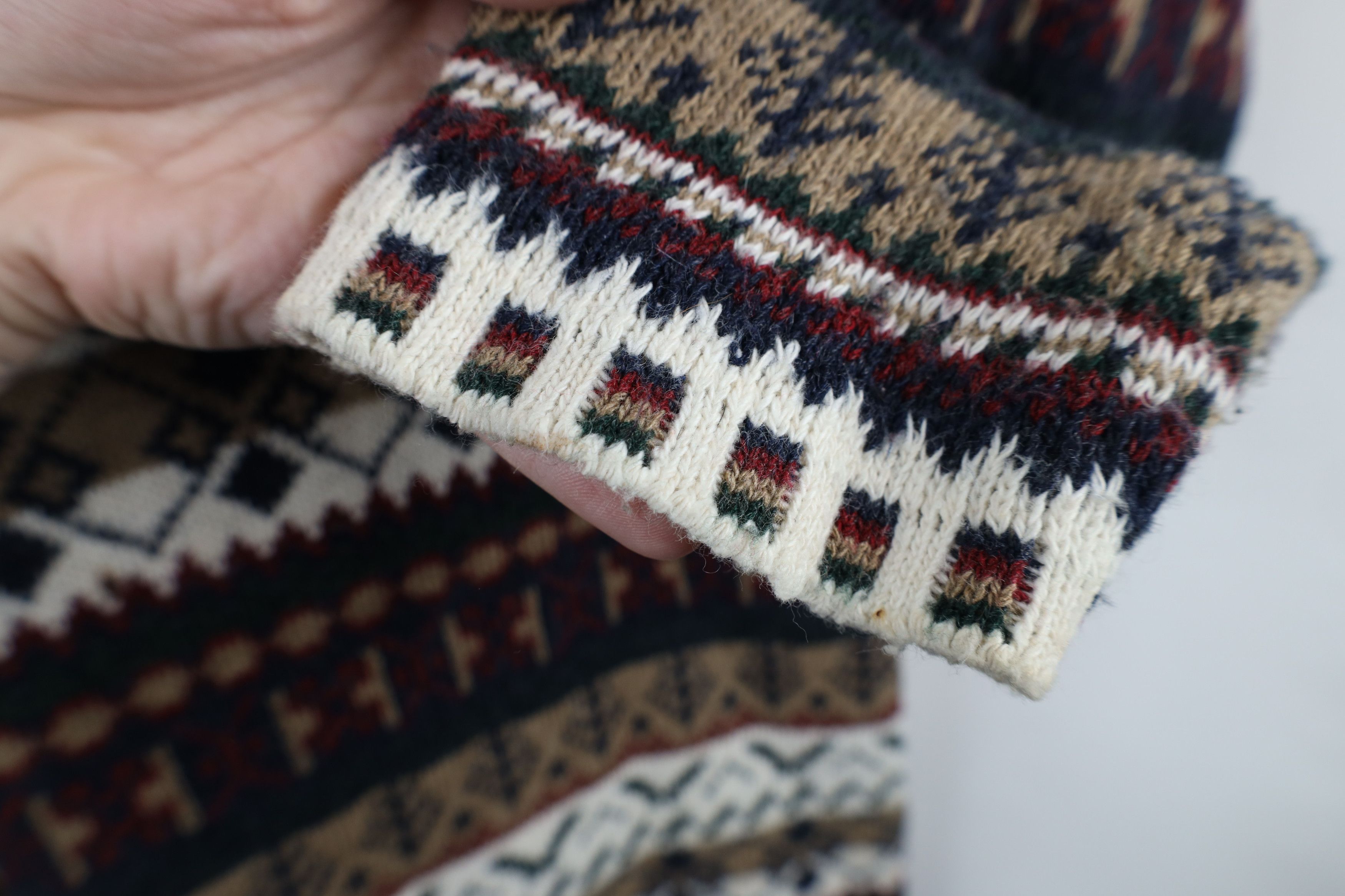 Vintage Vintage 90s Streetwear Fair Isle Turtleneck Tunic Sweater Size M / US 6-8 / IT 42-44 - 7 Thumbnail