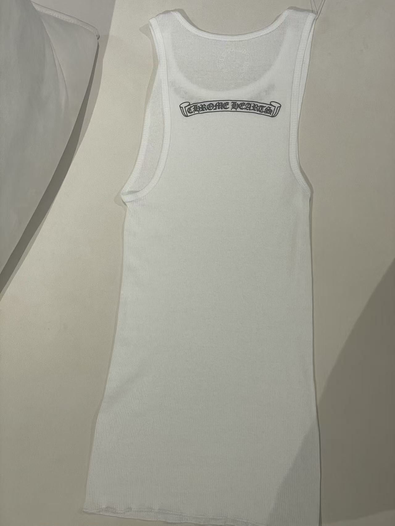 Chrome Hearts Chrome Hearts Neck Logo White Tank Top Size M / US 6-8 / IT 42-44 - 9 Thumbnail
