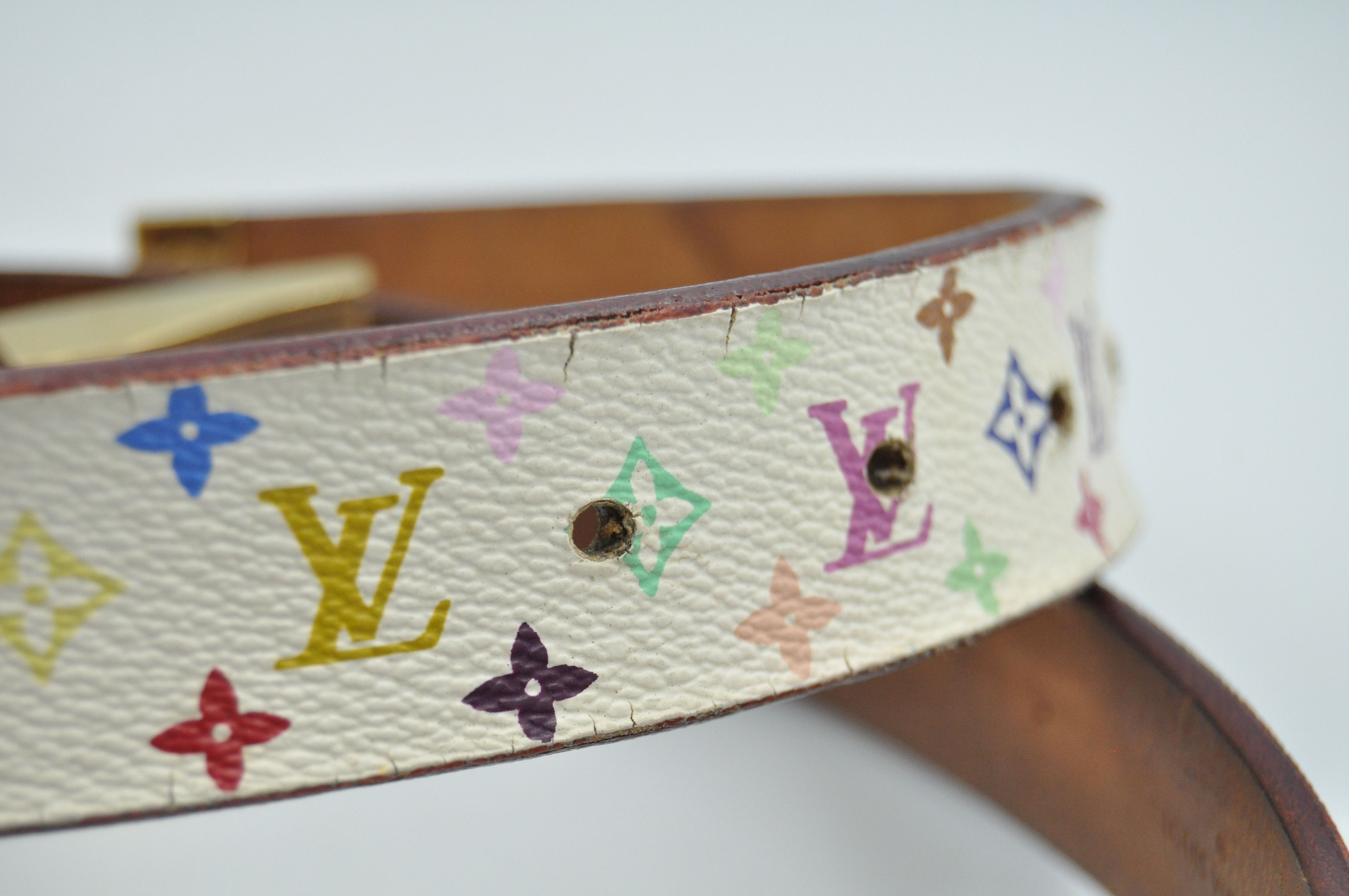 Louis Vuitton × Takashi Murakami LV - Takashi Murakami - 2004 - Monogram Ceinture Calle Belt Size 30 - 9 Thumbnail