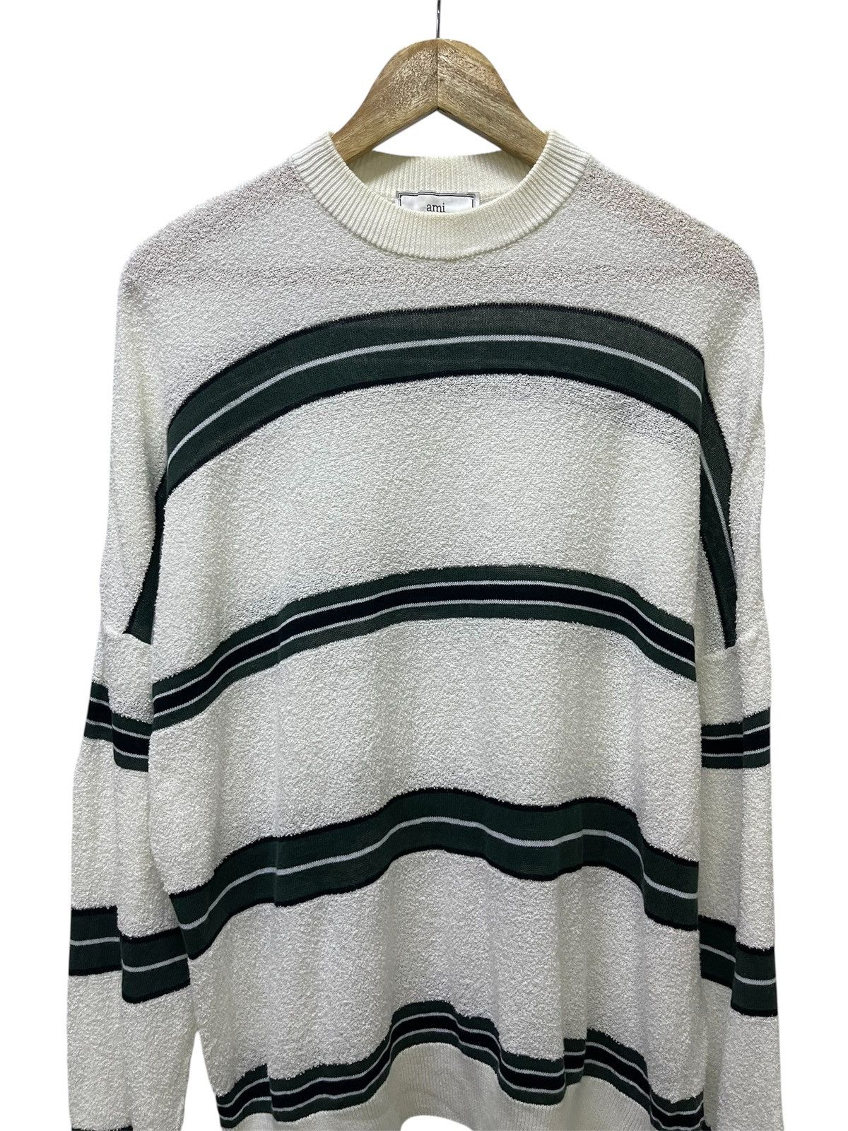 AMI Ami x Alexandre Mattiussi Striped Knit Sweater Size US XL / EU 56 / 4 - 2 Thumbnail