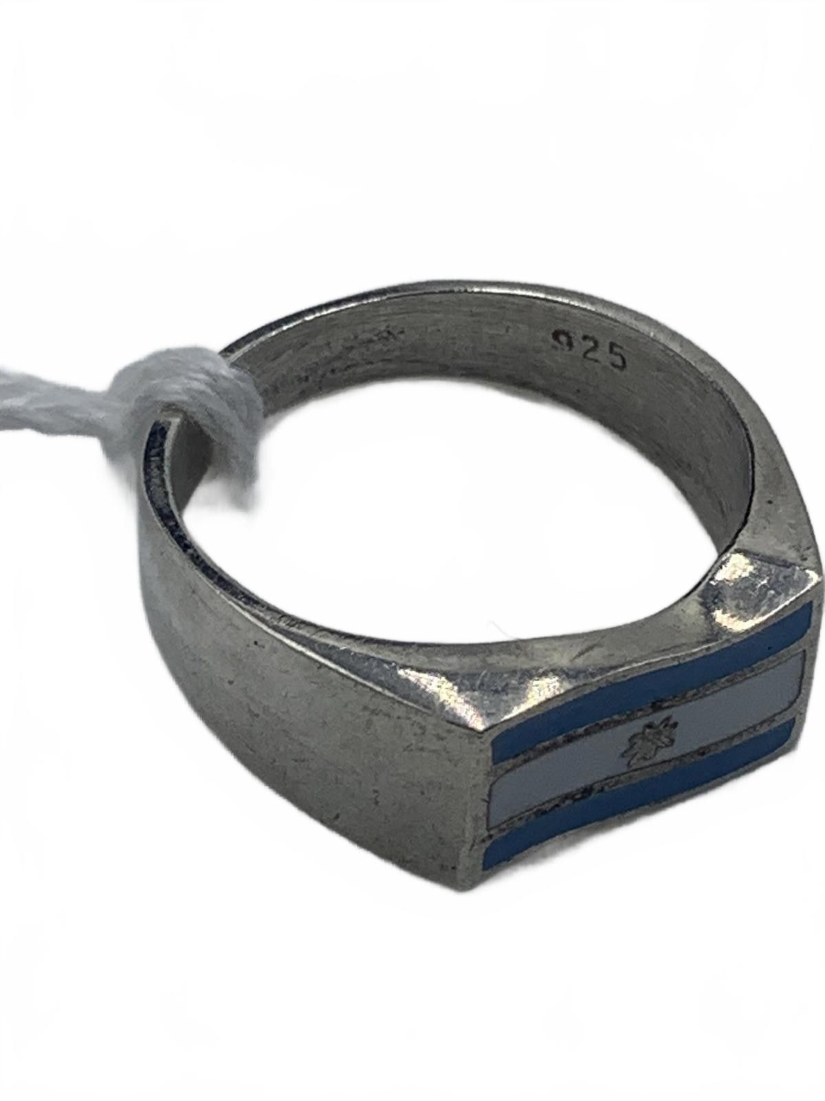 Other Argentina Flag Chunky Signet Ring in Sterling Silver Size ONE SIZE - 4 Thumbnail