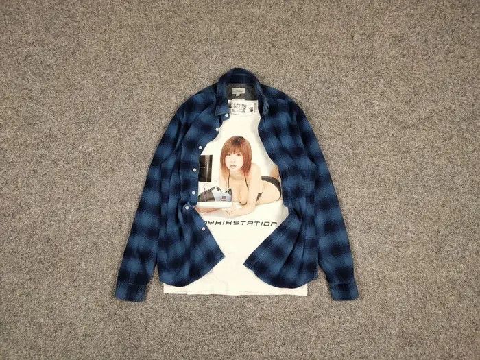 Flannel Vintage Flannel Shirt Checkered Travis Scott Style Y2K Size US S / EU 44-46 / 1 - 1 Thumbnail