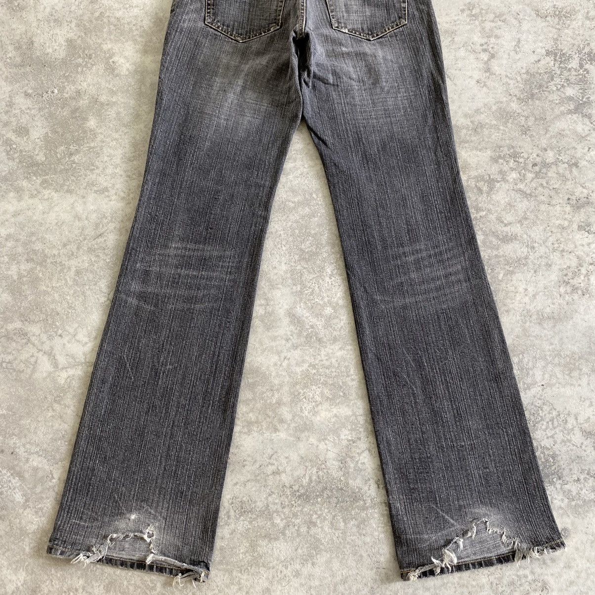 Other Monsieur Nicole Washed Grey Flared Denim Jeans Size US 30 / EU 46 - 15 Thumbnail