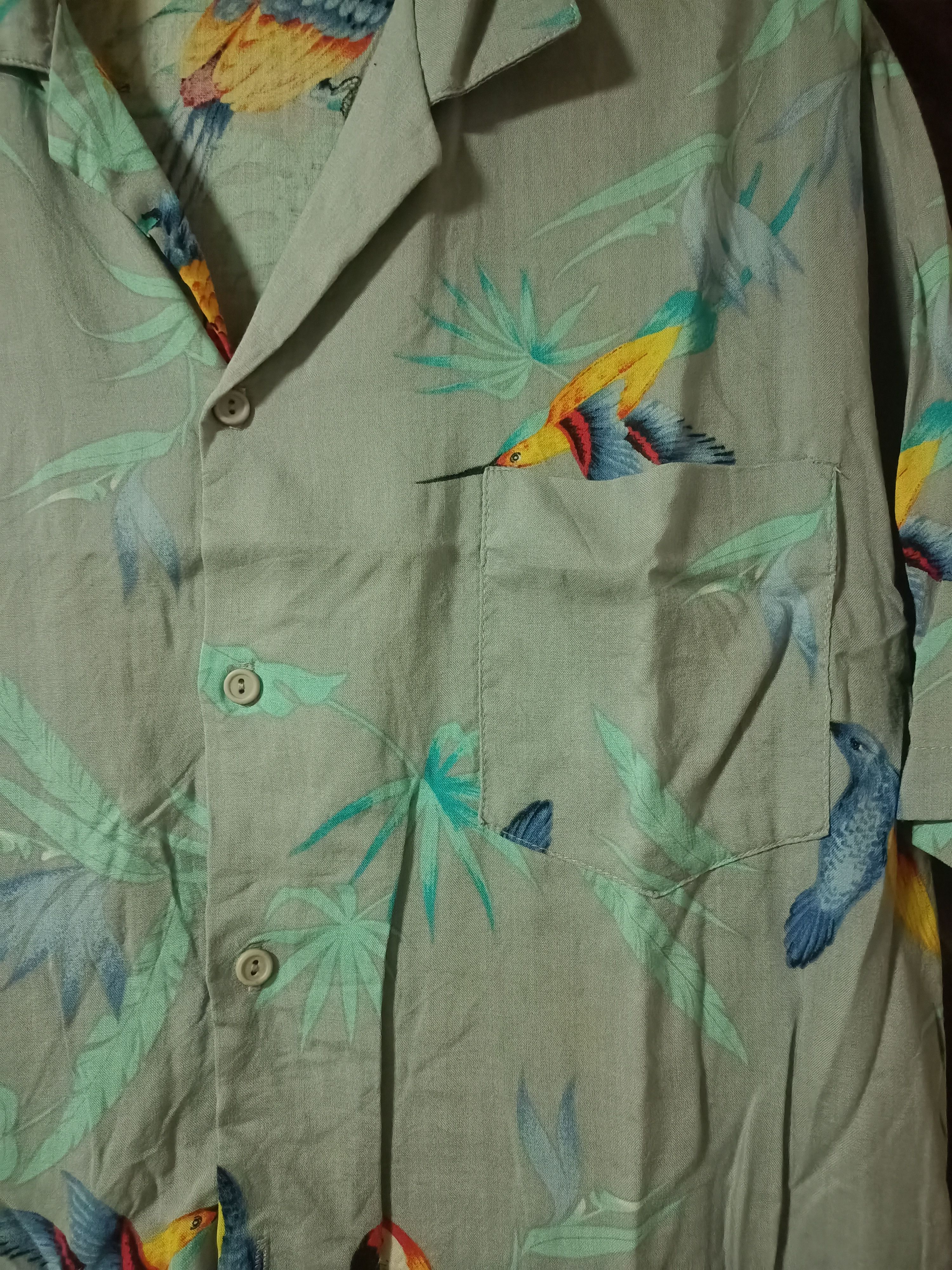 Vintage Vintage Full Print Old Parrot Hawaiian Men Shirt Size US XL / EU 56 / 4 - 8 Thumbnail
