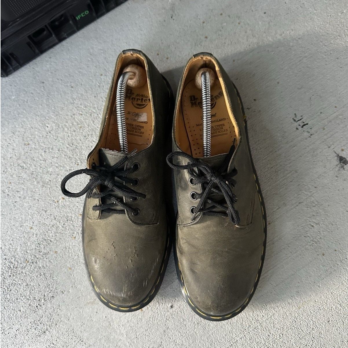 Dr. Martens Dr. Martens England Dusty Green Leather Oxford UK 10 US 11 Size US 11 / EU 44 - 5 Thumbnail