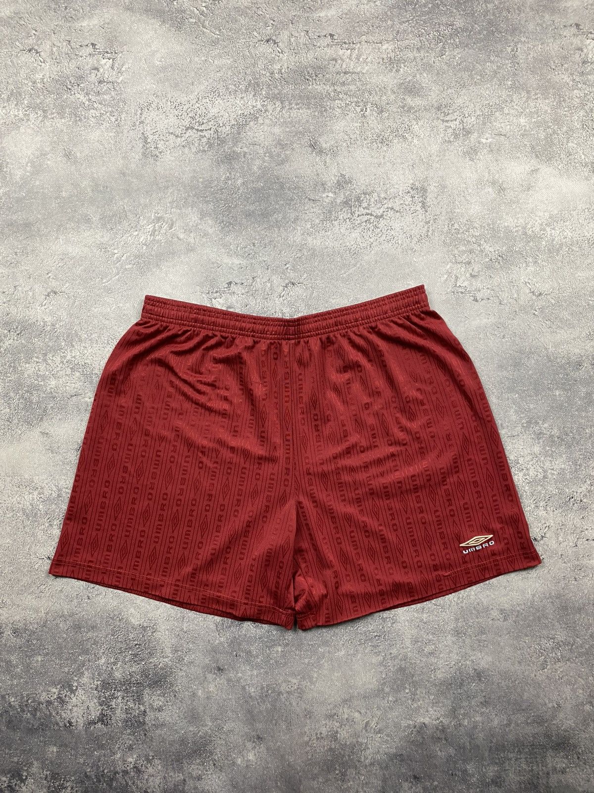 Umbro Vintage Umbro Monogram Soccer Red Shorts Rare Logo 90s Size US 38 / EU 54 - 1 Thumbnail