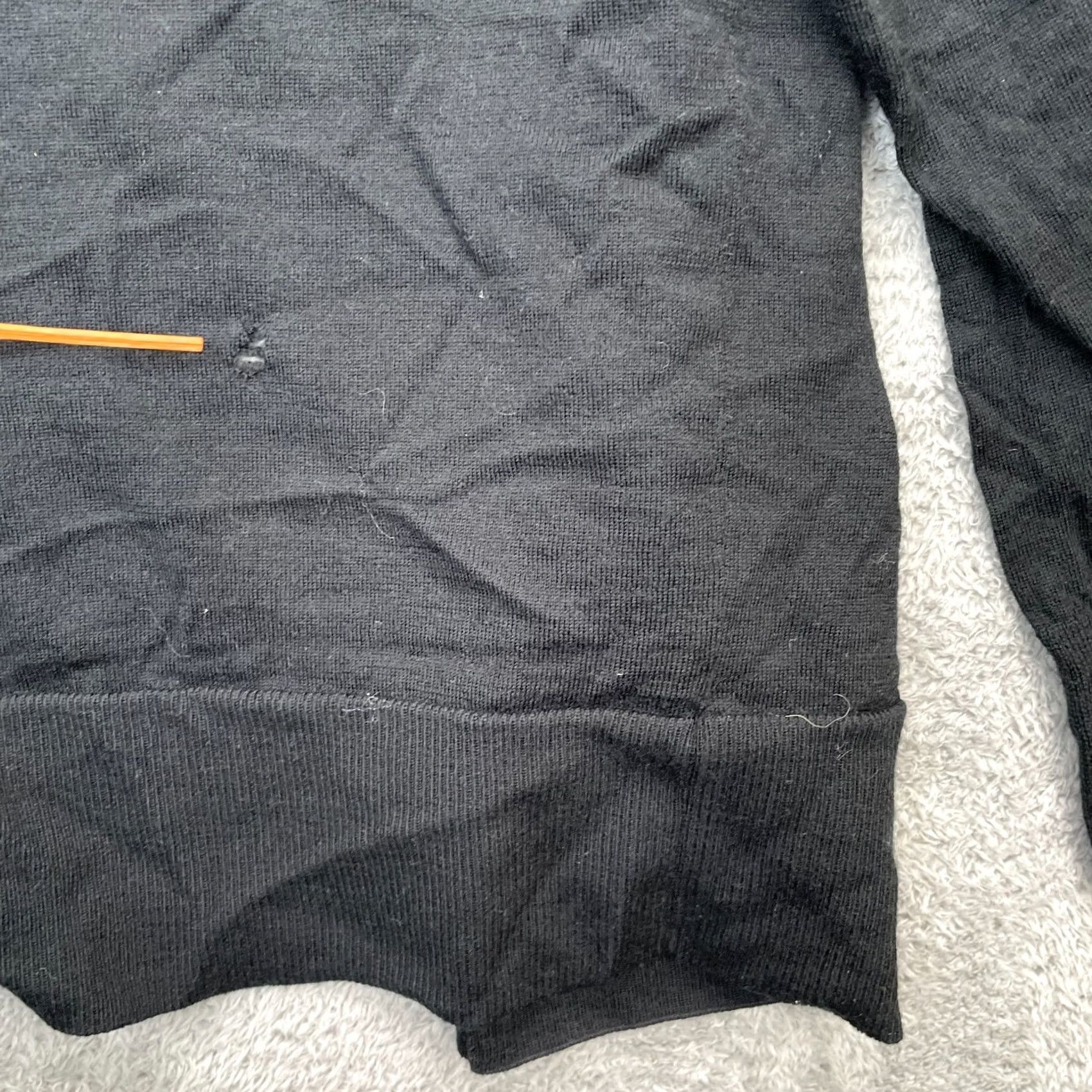 Banana Republic Banana Republic Cardigan Sweater Womens Small Black Merino Wool Blend V-Neck Rib Open Front Casual Workwear Winter Autumn Long Sleeve Size S / US 4 / IT 40 - 7 Thumbnail