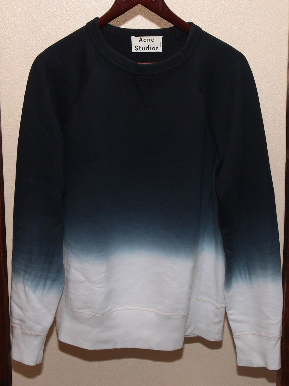 Acne Studios SS14 College Degrade Dip Dye Sweatshirt